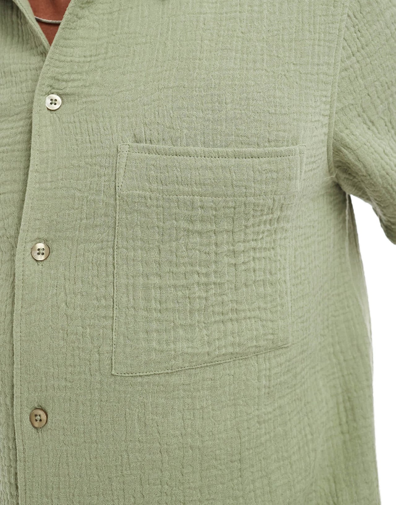 New Look double cloth shirt co-ord in light green - ASOS Sample Sale
