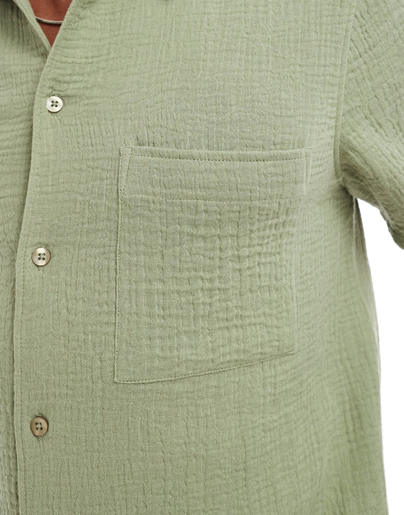 New Look double cloth shirt co-ord in light green - ASOS Sample Sale