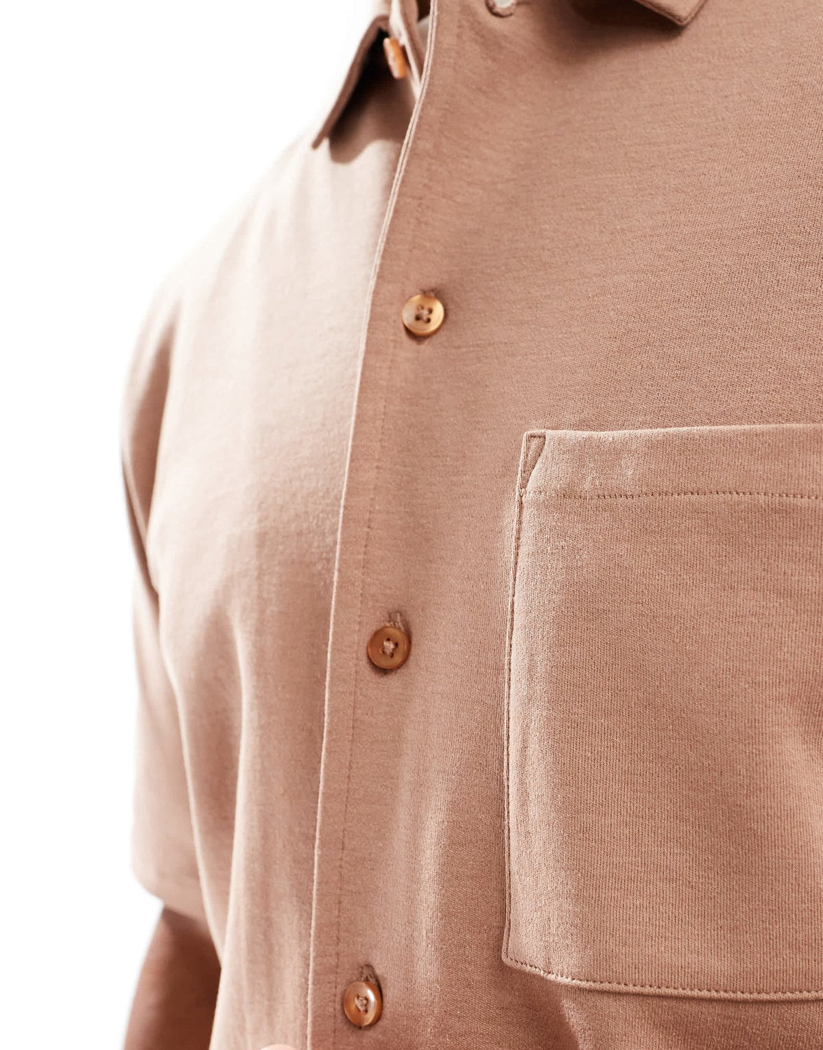 New Look jersey shirt co-ord in brown - ASOS Sample Sale