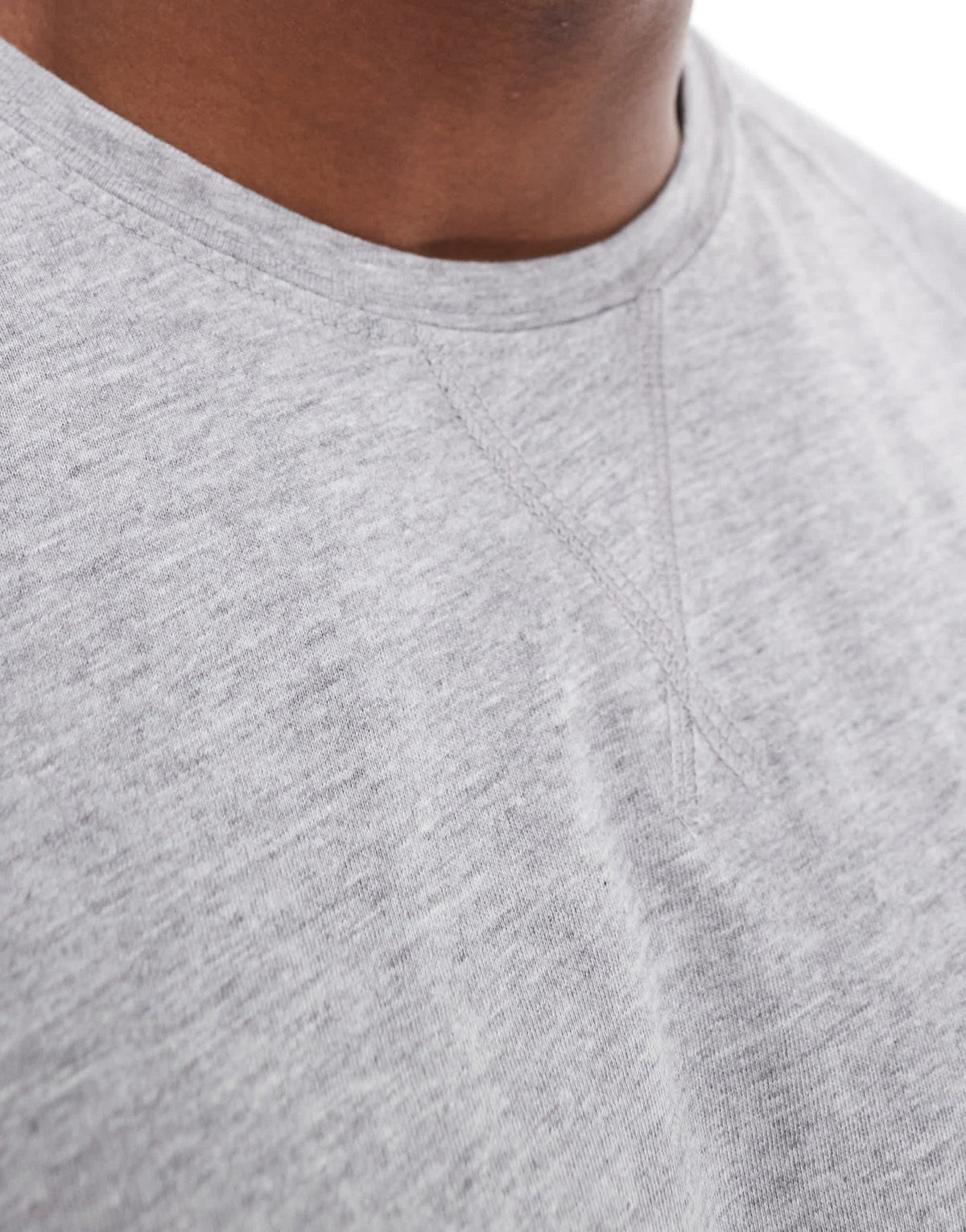 New look jersey tee & shorts loungewear set in grey marl - ASOS Sample Sale