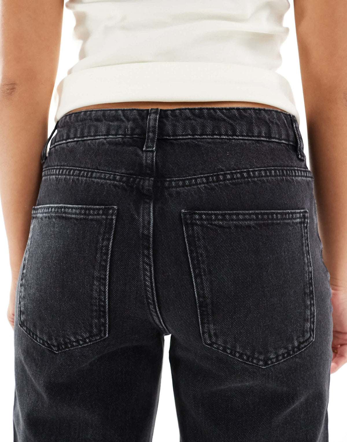 New Look long straight leg jeans in black - ASOS Sample Sale