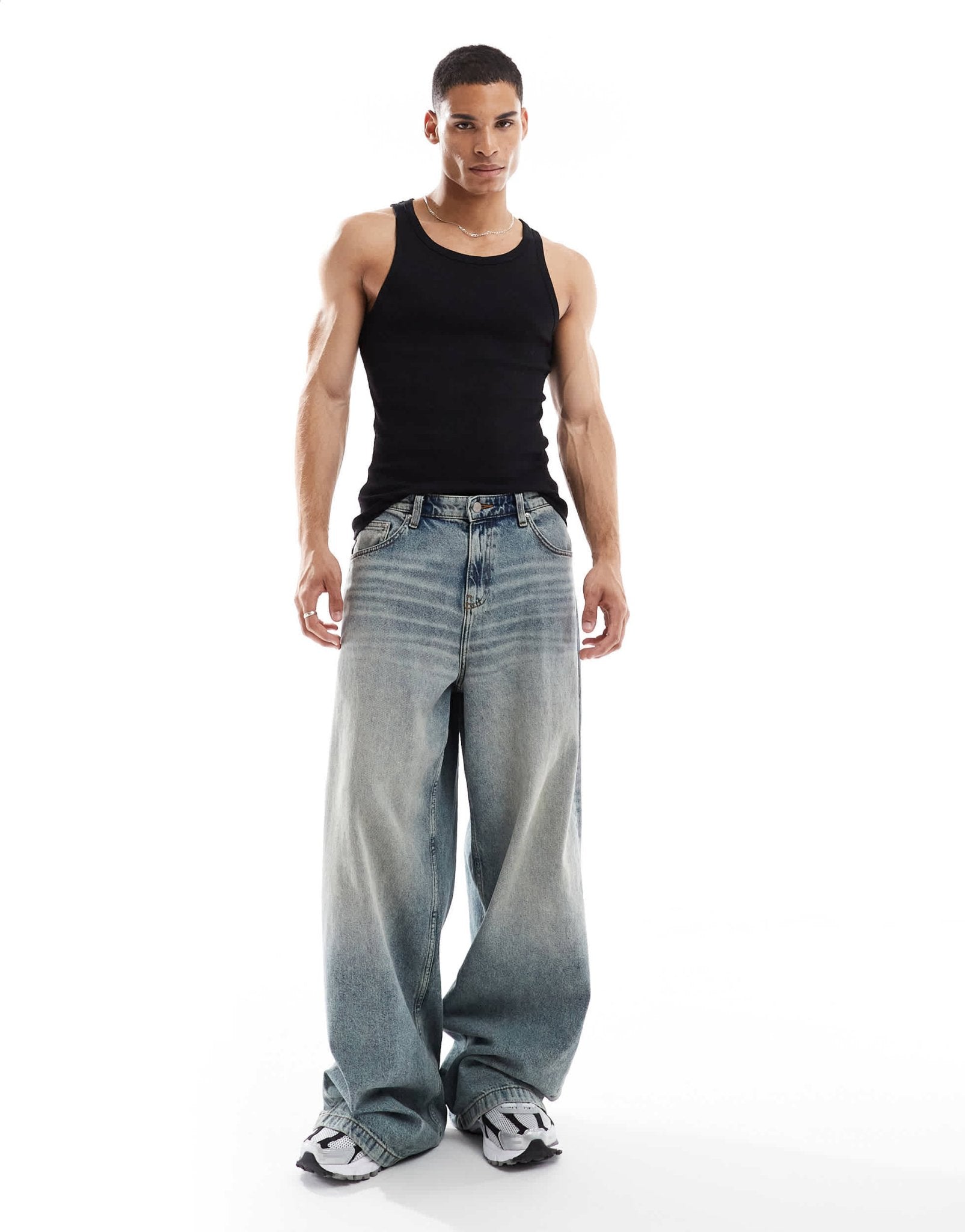 New Look muscle fit rib vest in black - ASOS Sample Sale