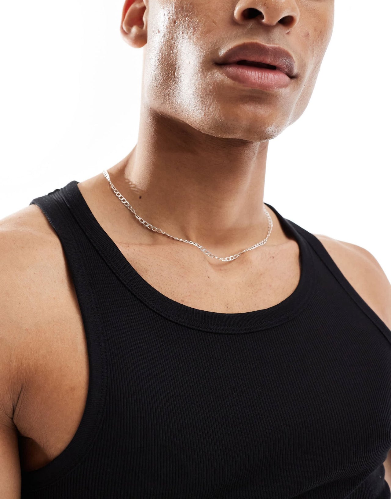 New Look muscle fit rib vest in black - ASOS Sample Sale