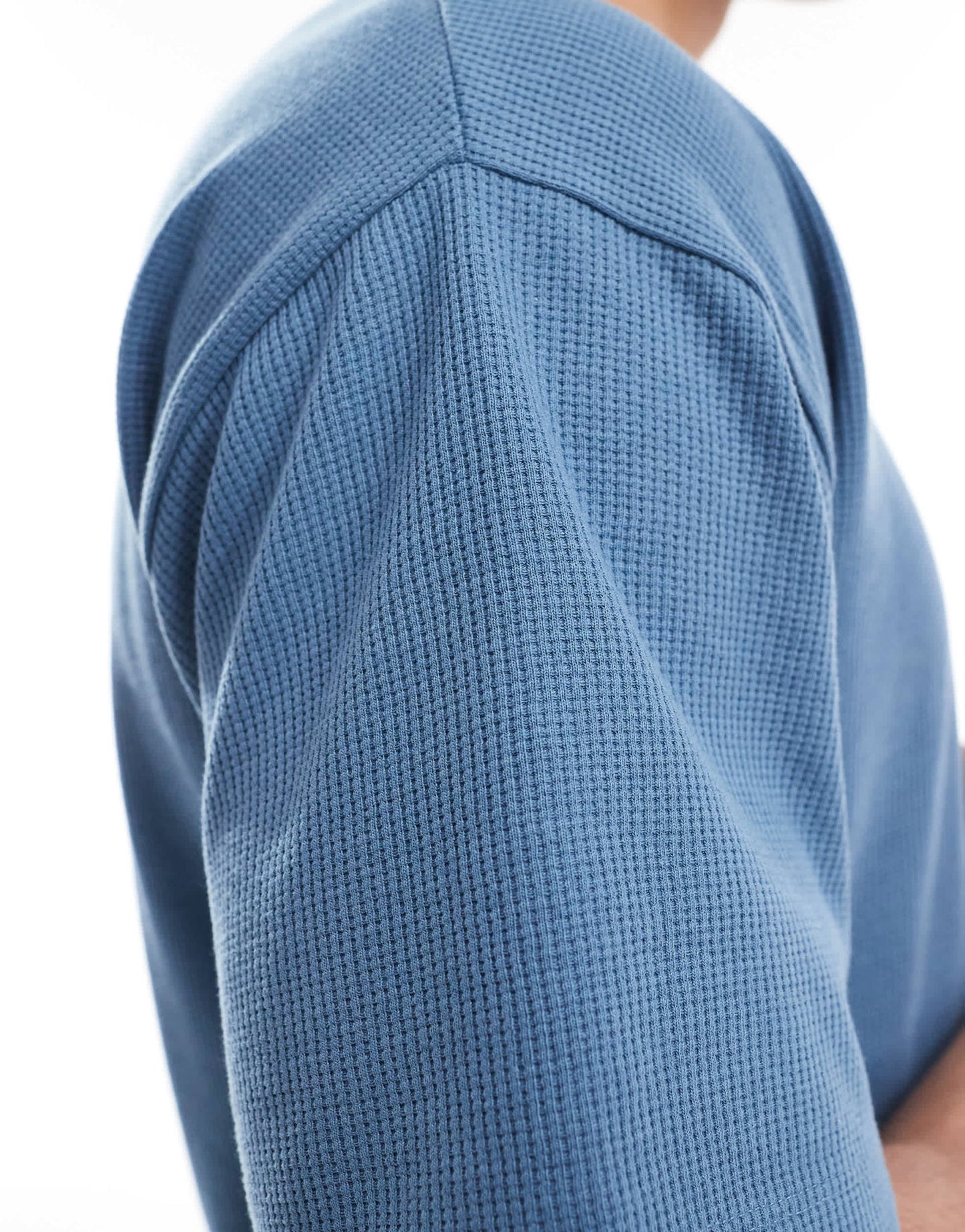 New Look oversized waffle t-shirt co-ord in blue - ASOS Sample Sale