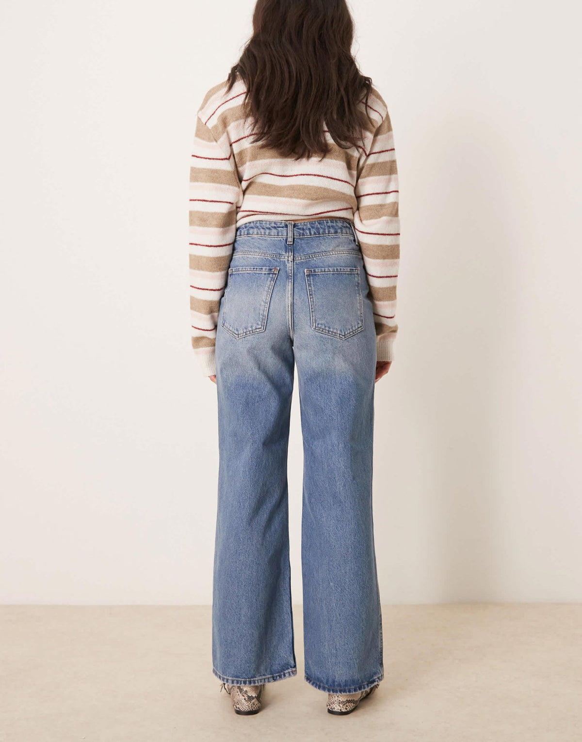 New Look palazzo jeans in blue - ASOS Sample Sale
