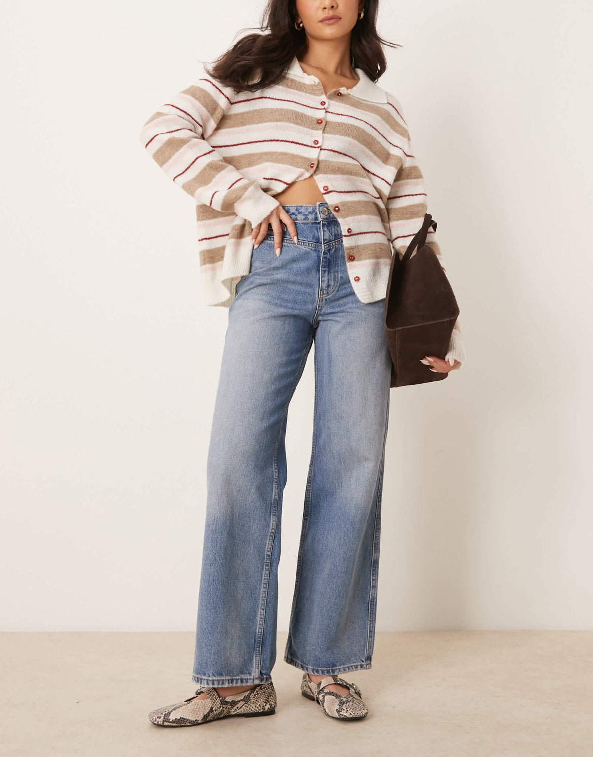New Look palazzo jeans in blue - ASOS Sample Sale