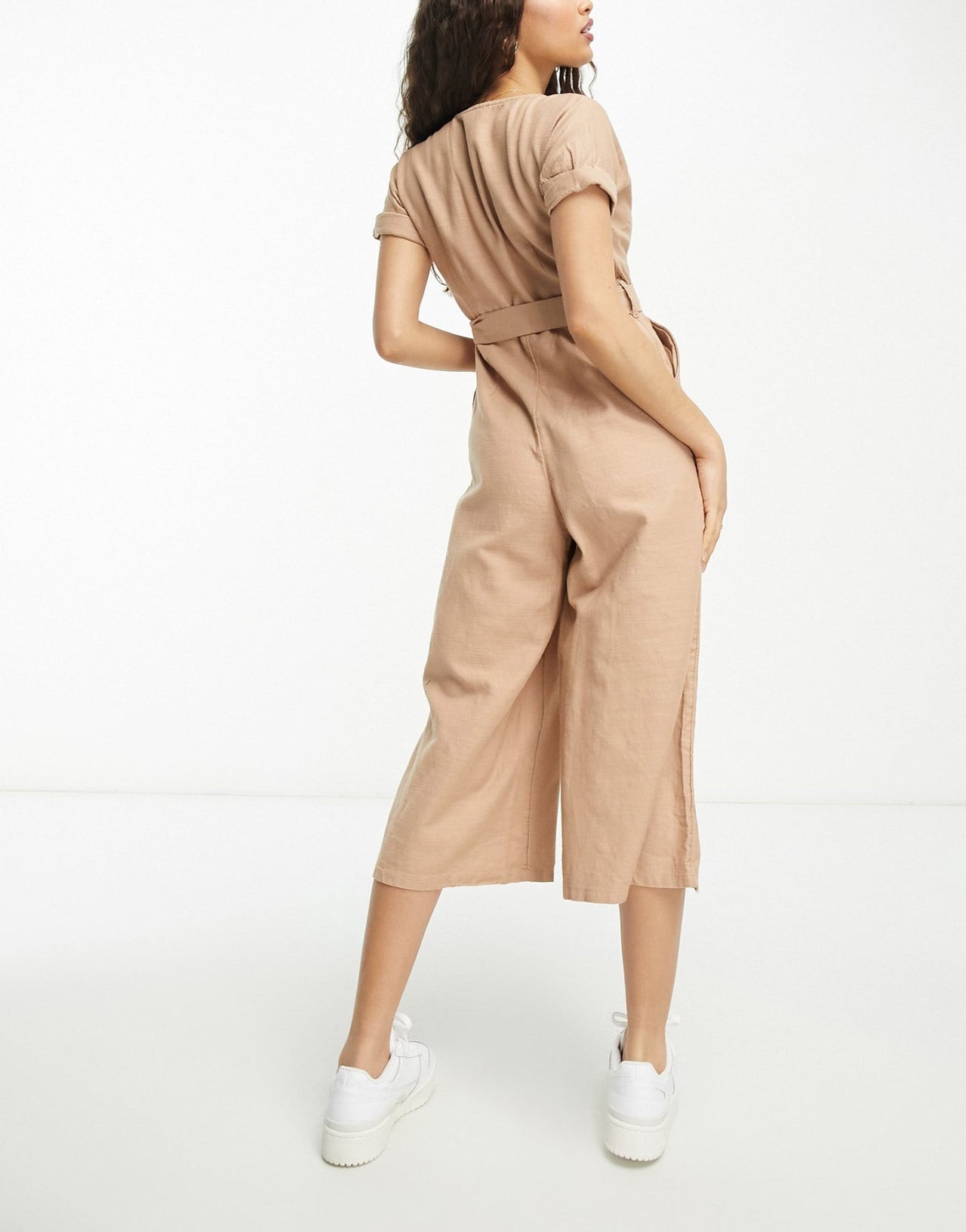 New Look Petite revere utility playsuit in pink - ASOS Sample Sale
