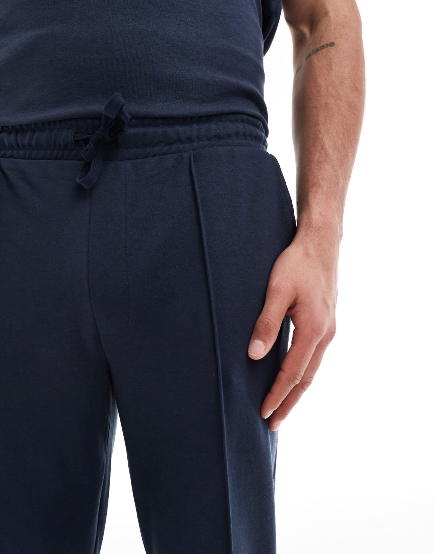 New Look pintuck jogger co - ord in navy - ASOS Sample Sale