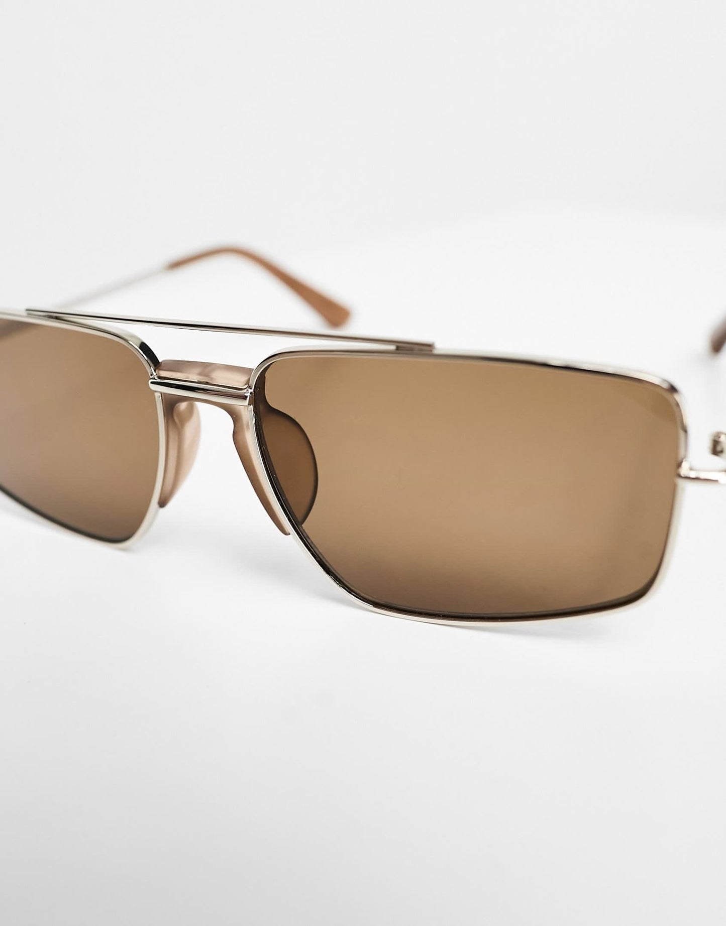 New Look rectangle aviator sunglasses in silver - ASOS Sample Sale