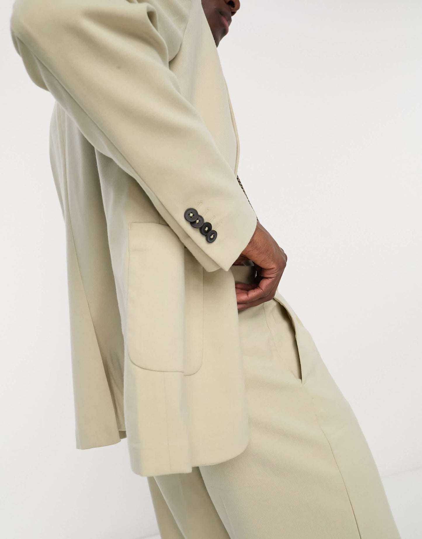 New Look relaxed fit suit jacket in oatmeal - suit 12 - ASOS Sample Sale