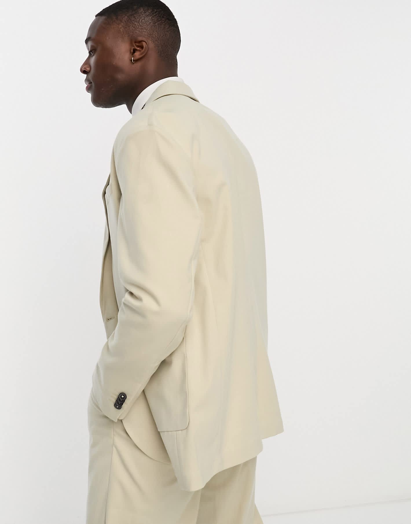 New Look relaxed fit suit jacket in oatmeal - suit 12 - ASOS Sample Sale
