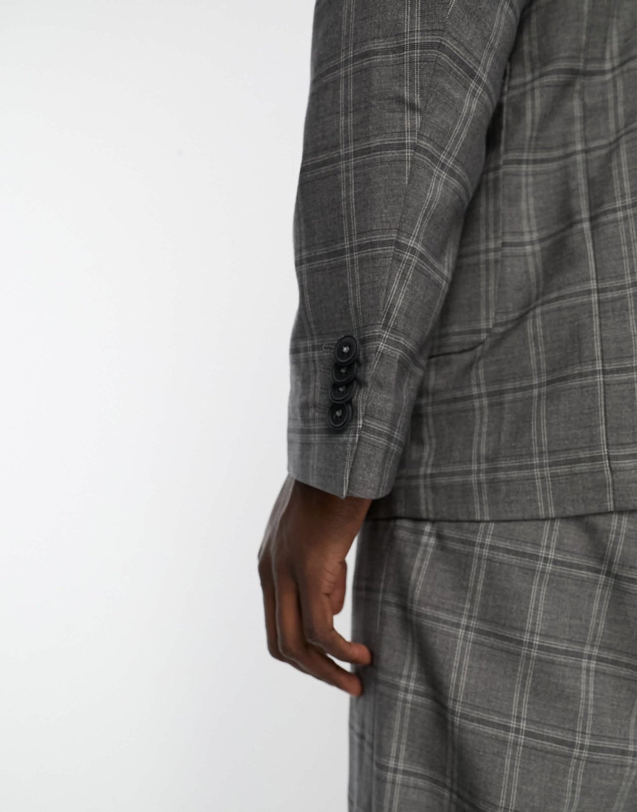 New Look relaxed suit jacket in grey heritage check - ASOS Sample Sale