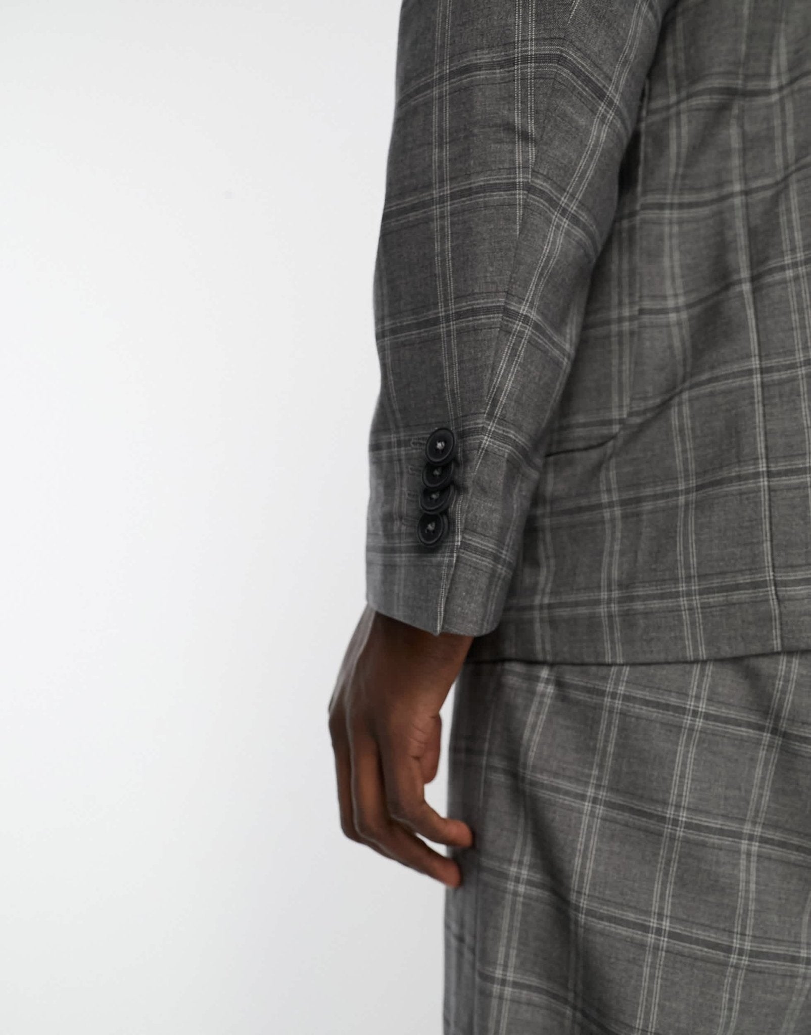 New Look relaxed suit jacket in grey heritage check - ASOS Sample Sale