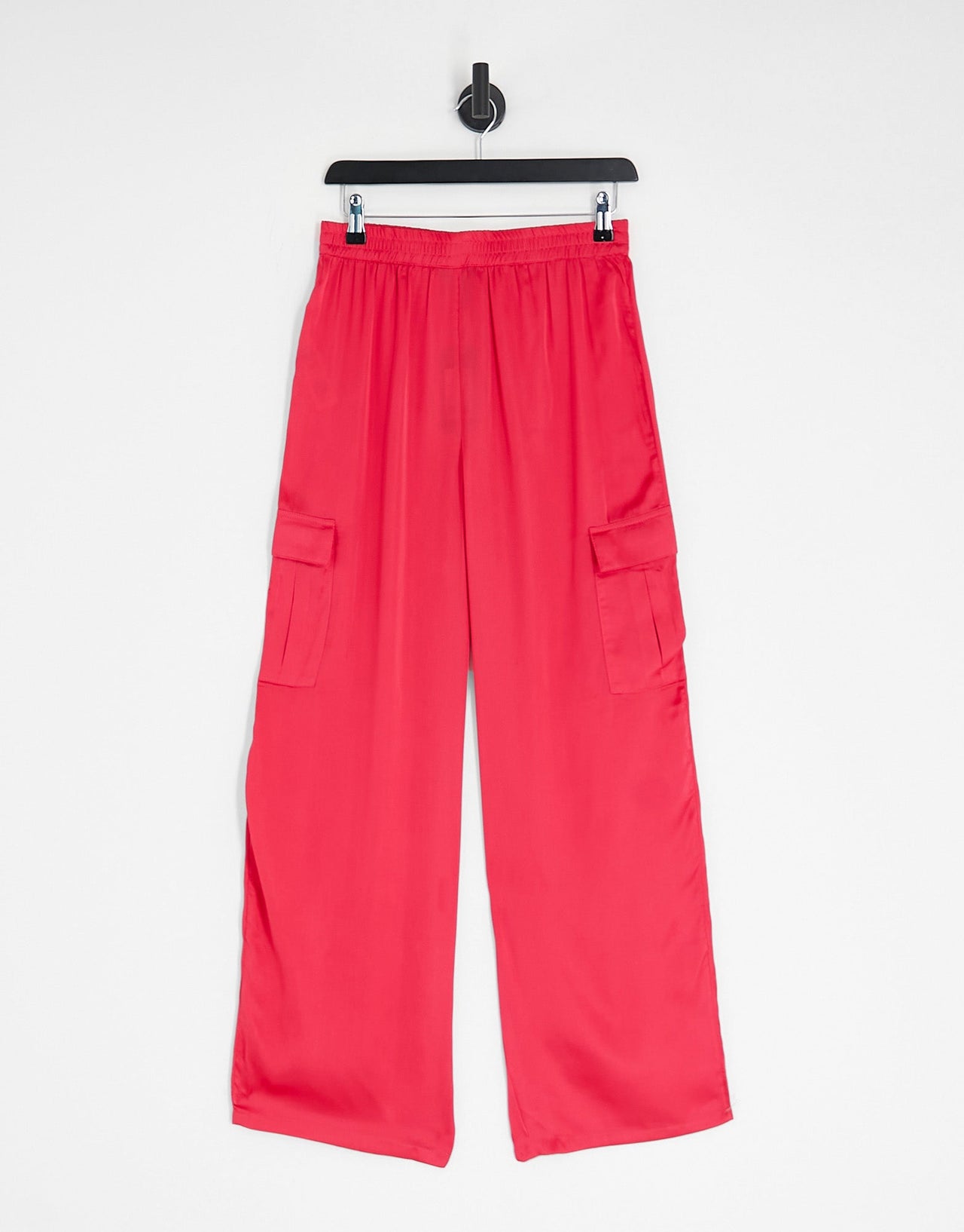 New Look satin cargo trousers in pink - ASOS Sample Sale