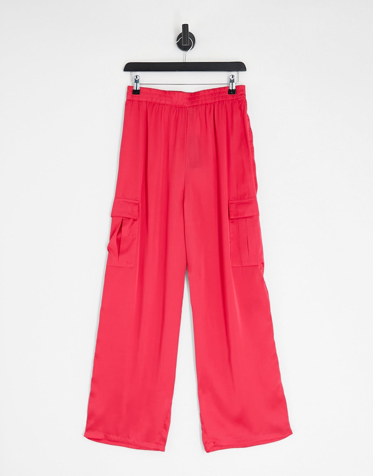 New Look satin cargo trousers in pink - ASOS Sample Sale