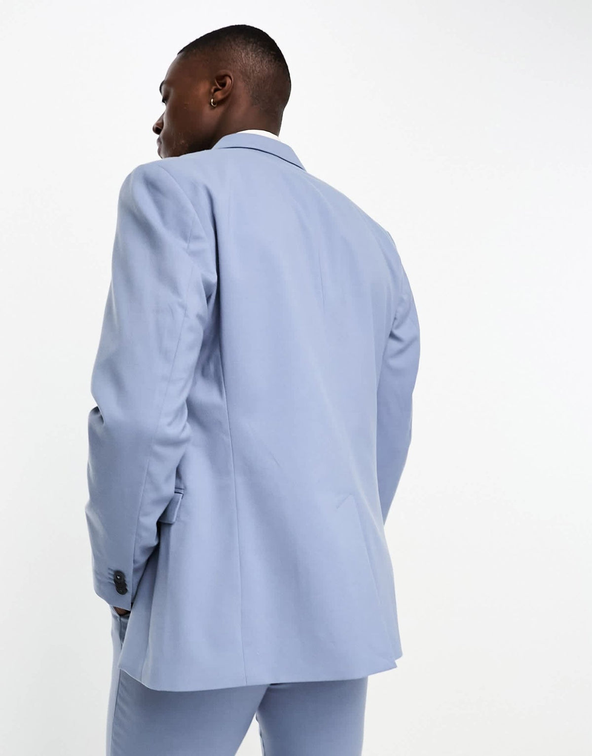 New Look single breasted slim suit jacket in light blue - suit 7 - ASOS Sample Sale