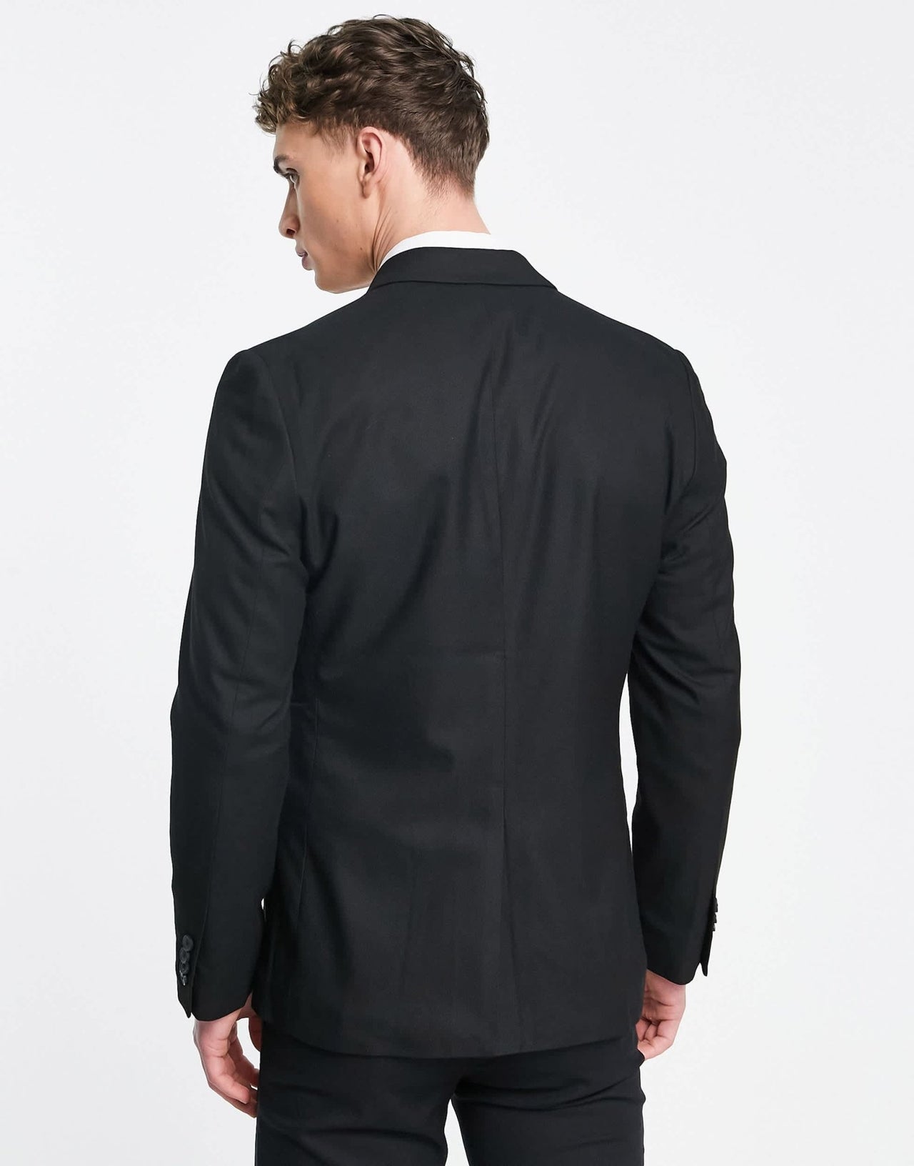 New Look skinny suit jacket in black - ASOS Sample Sale