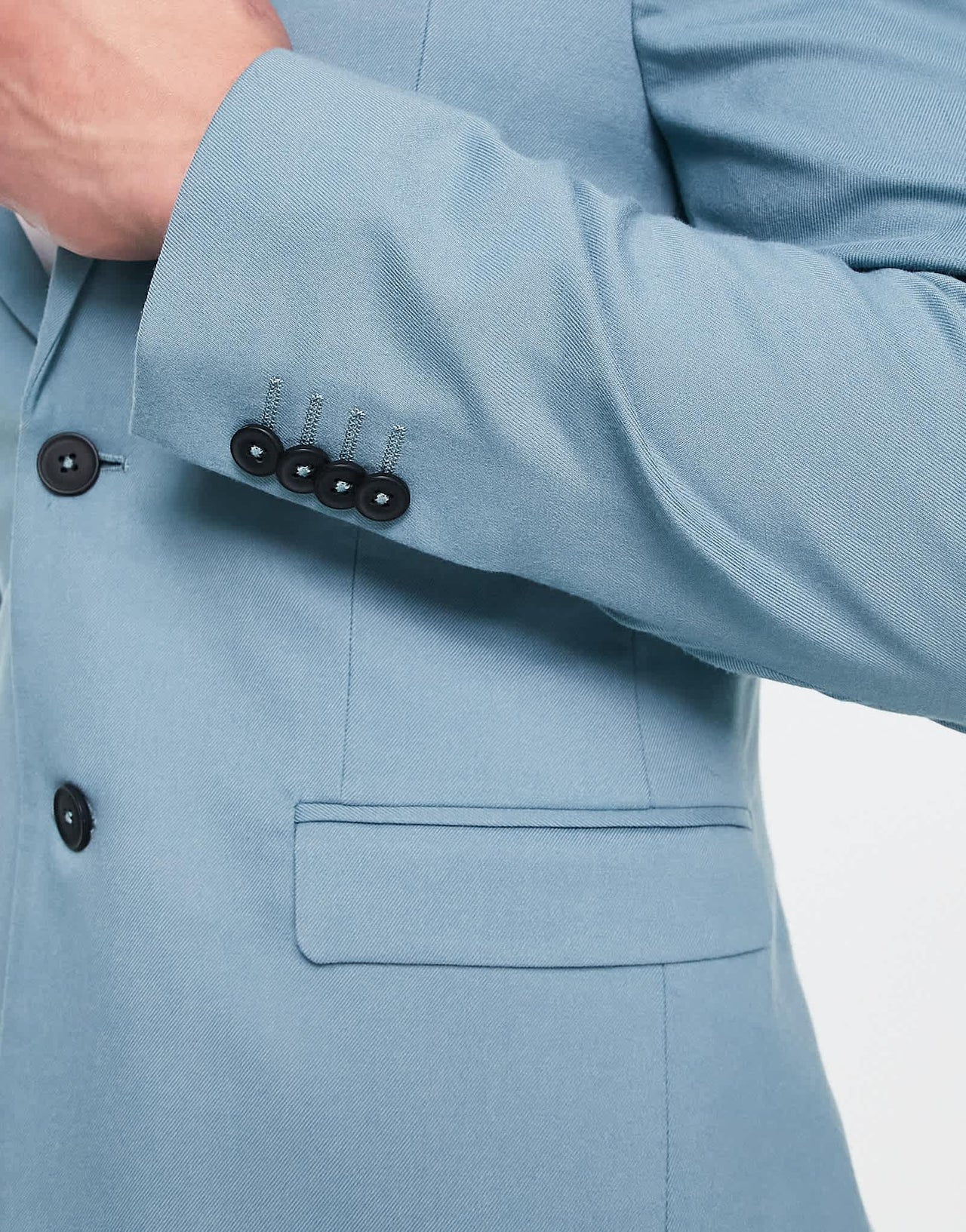 New Look skinny suit jacket in turquoise - ASOS Sample Sale