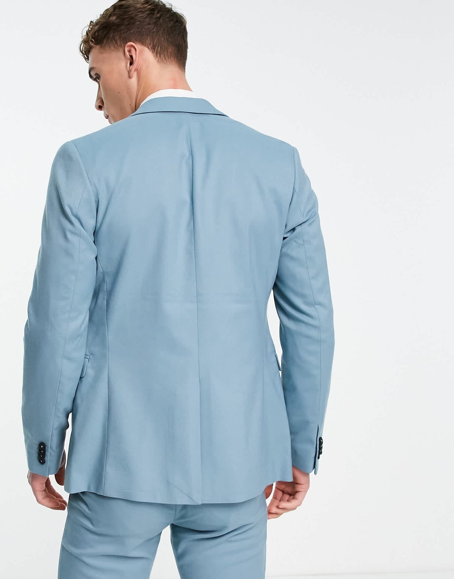 New Look skinny suit jacket in turquoise - ASOS Sample Sale