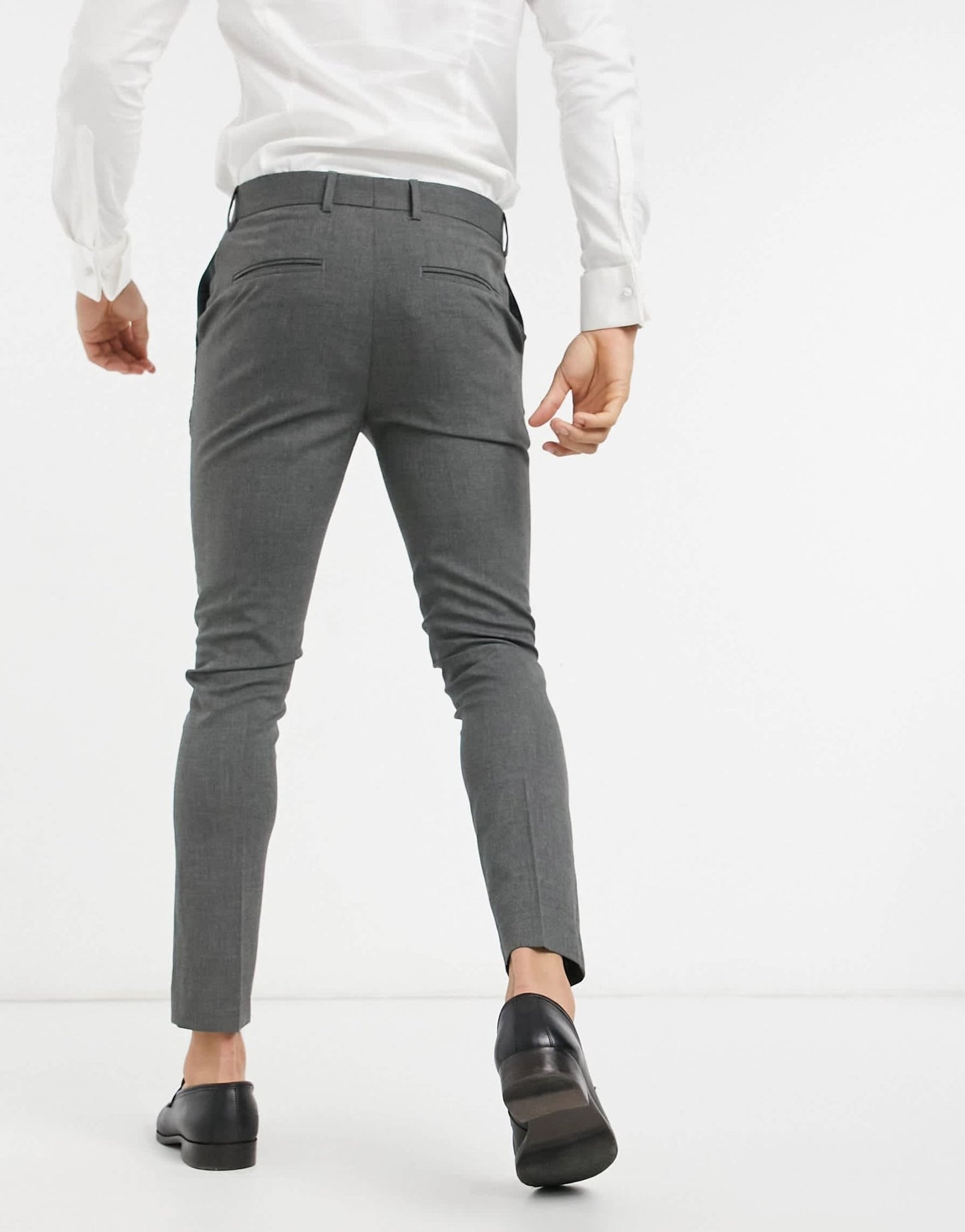 New Look skinny suit trouser in dark grey - ASOS Sample Sale