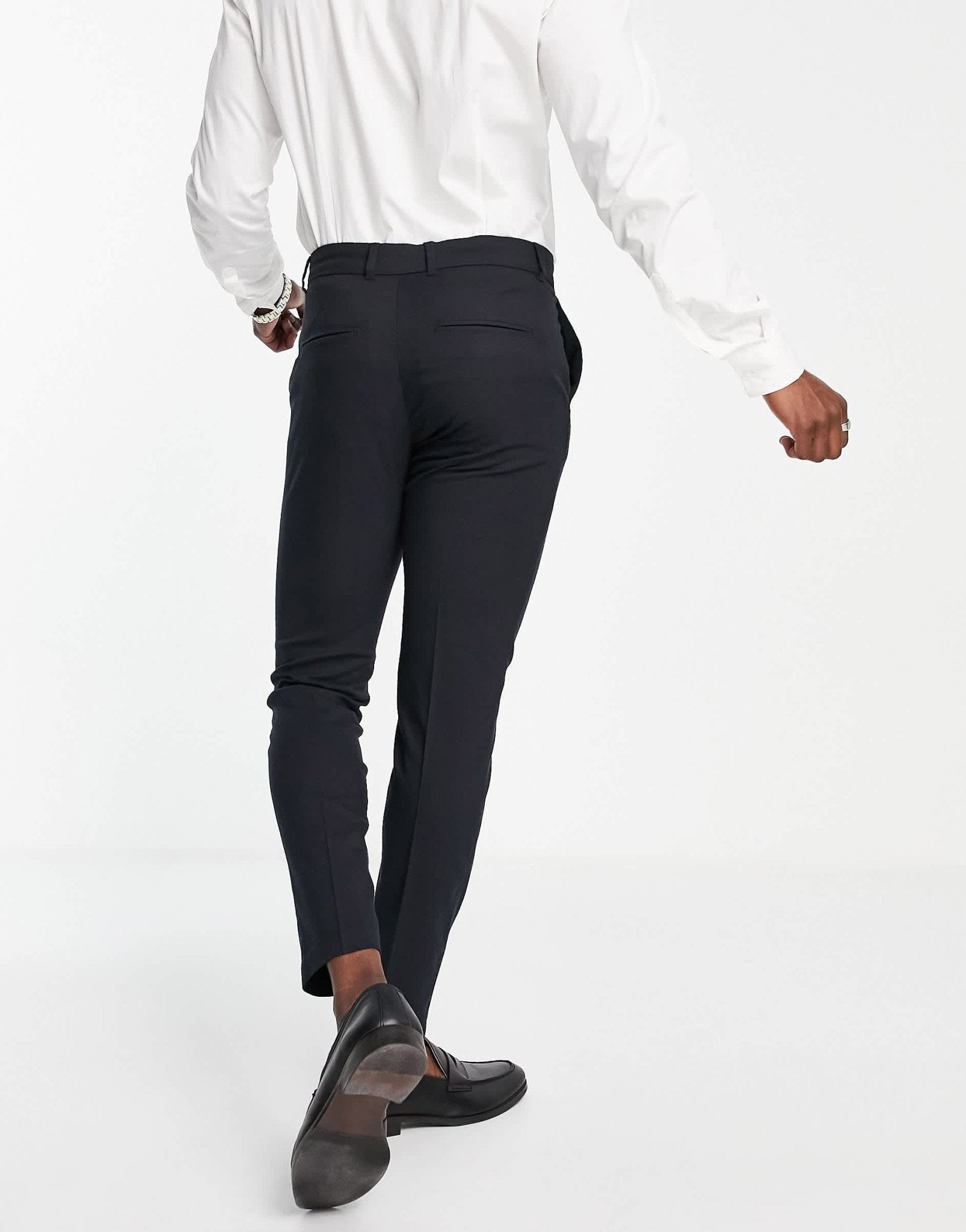 New Look skinny suit trouser in navy - ASOS Sample Sale