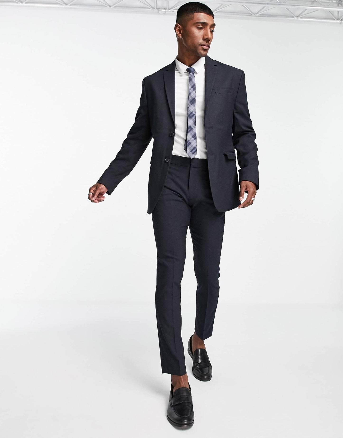 New Look skinny suit trouser in navy - ASOS Sample Sale
