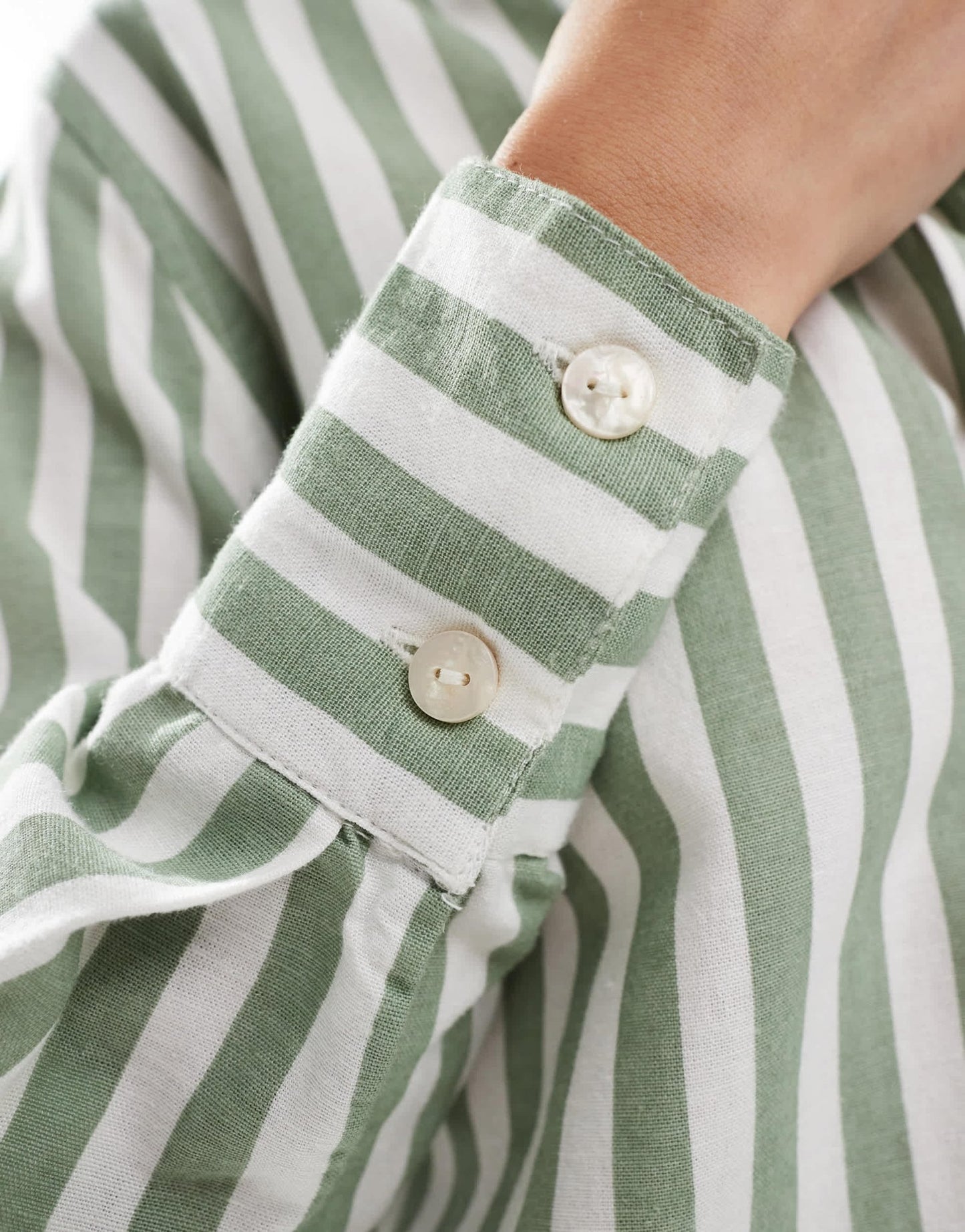 New Look striped shirt in green - ASOS Sample Sale