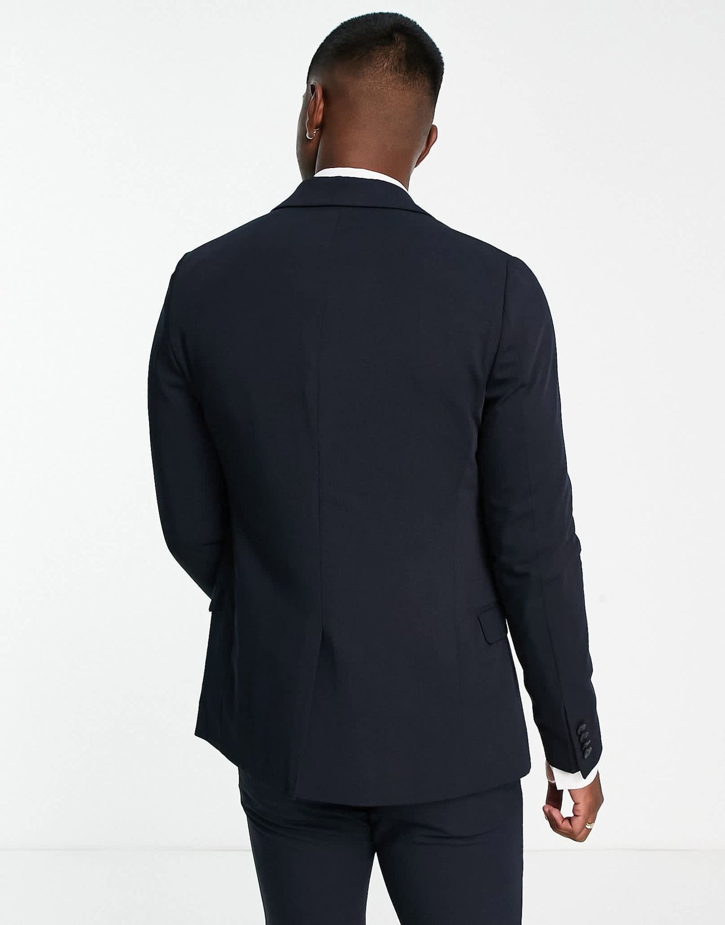 New Look super skinny suit jacket in navy - ASOS Sample Sale