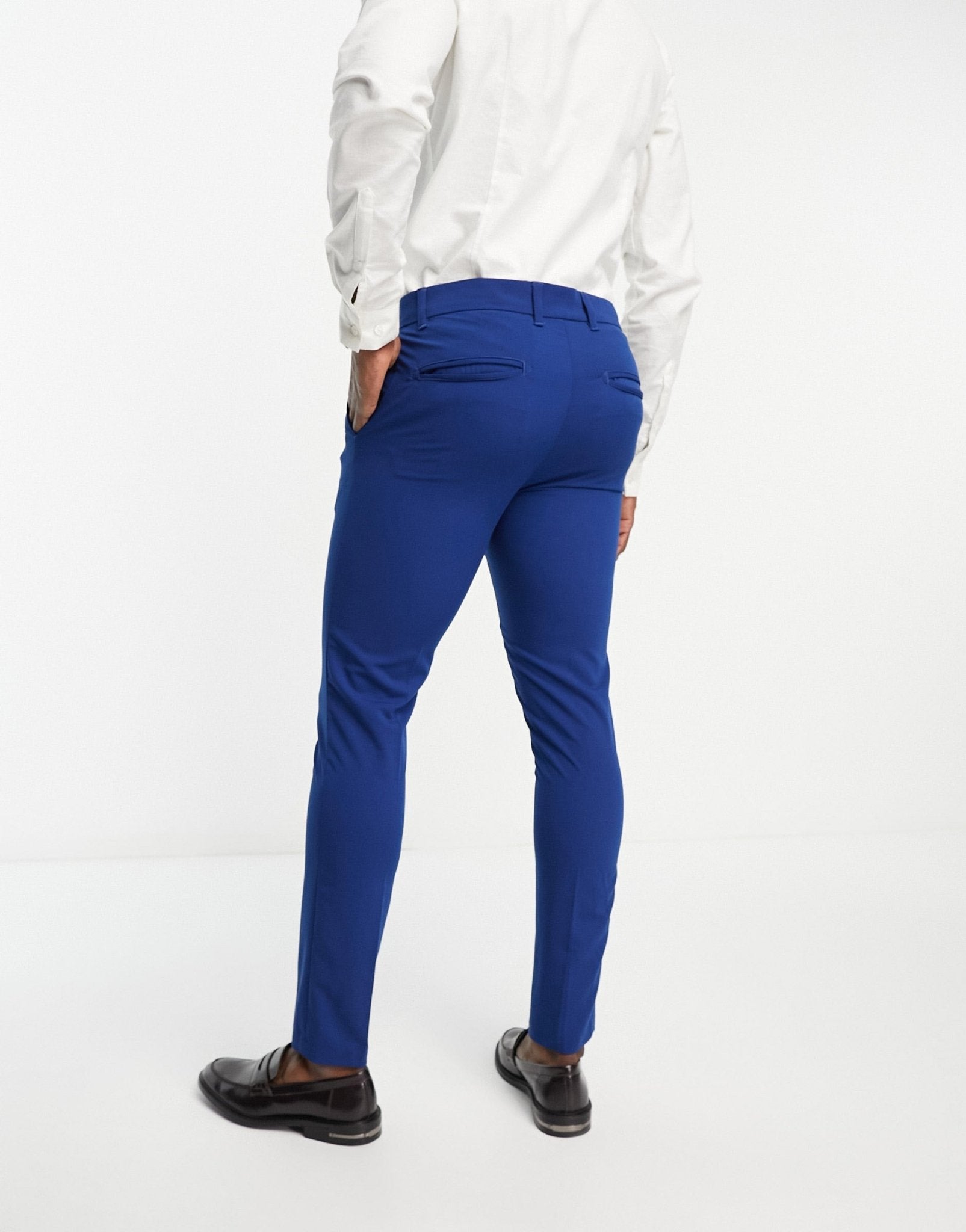 New Look super skinny suit trouser in indigo - ASOS Sample Sale