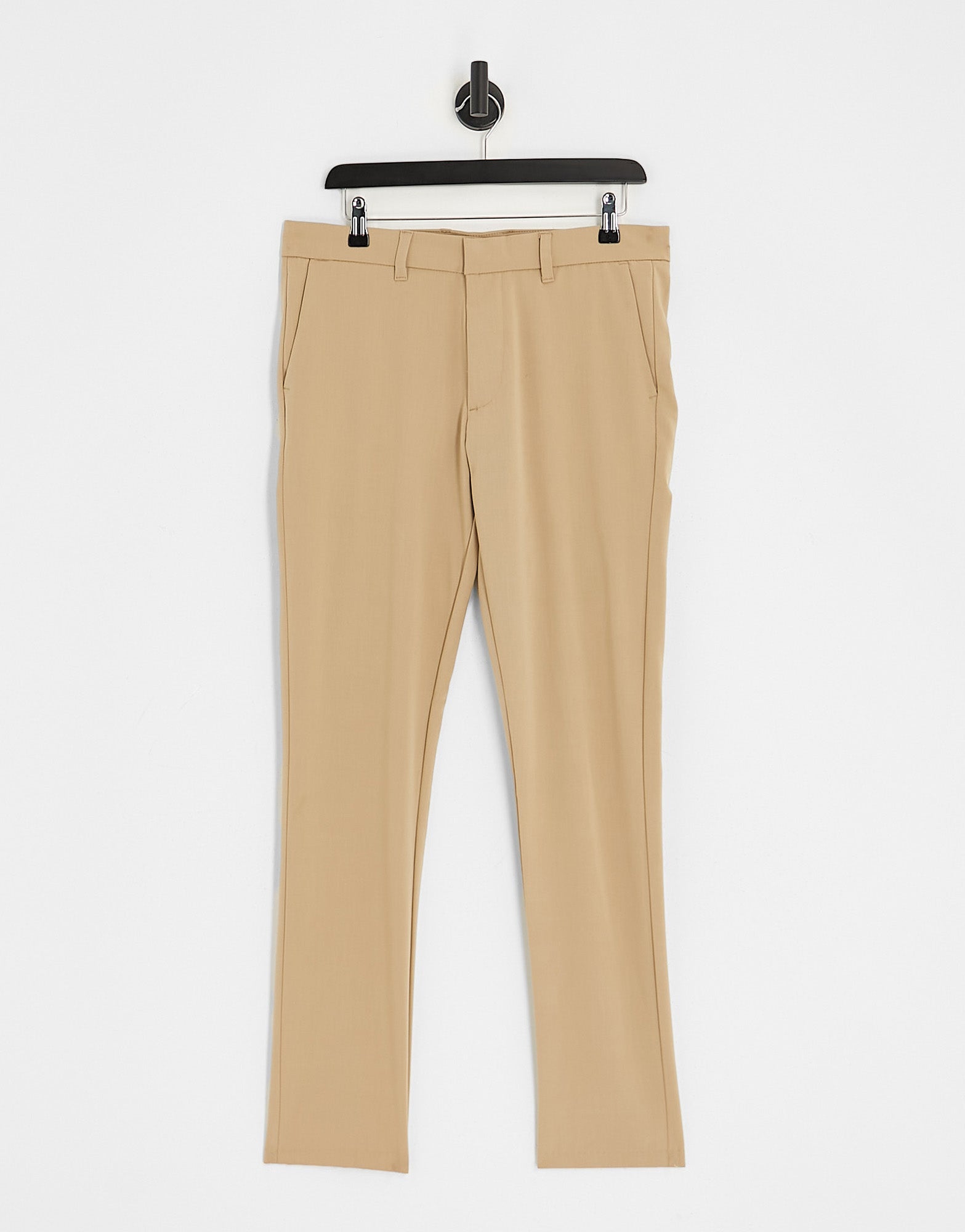 New Look super skinny suit trouser in stone - ASOS Sample Sale