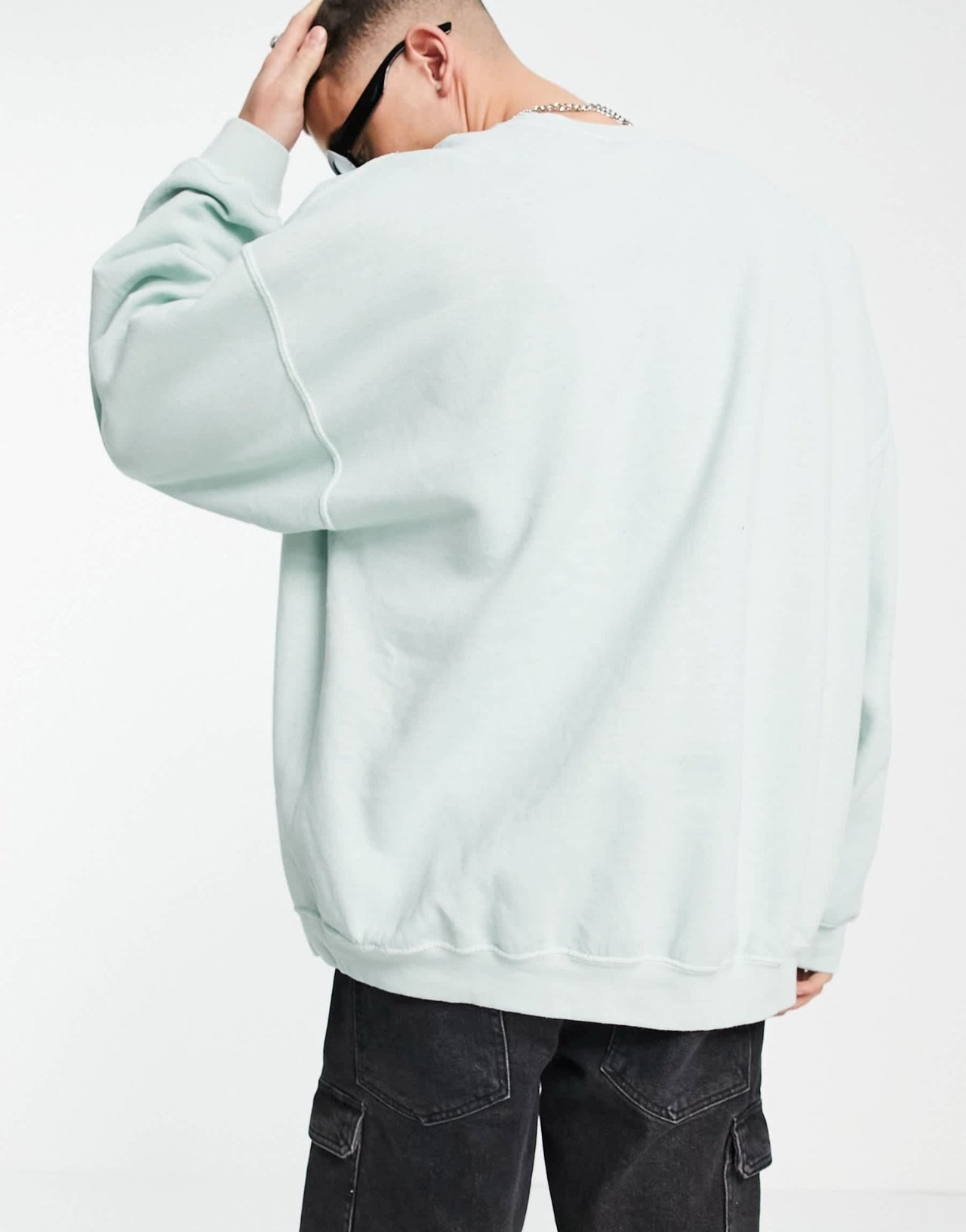 New Look sweat with Arizona print in sage overdye - ASOS Sample Sale