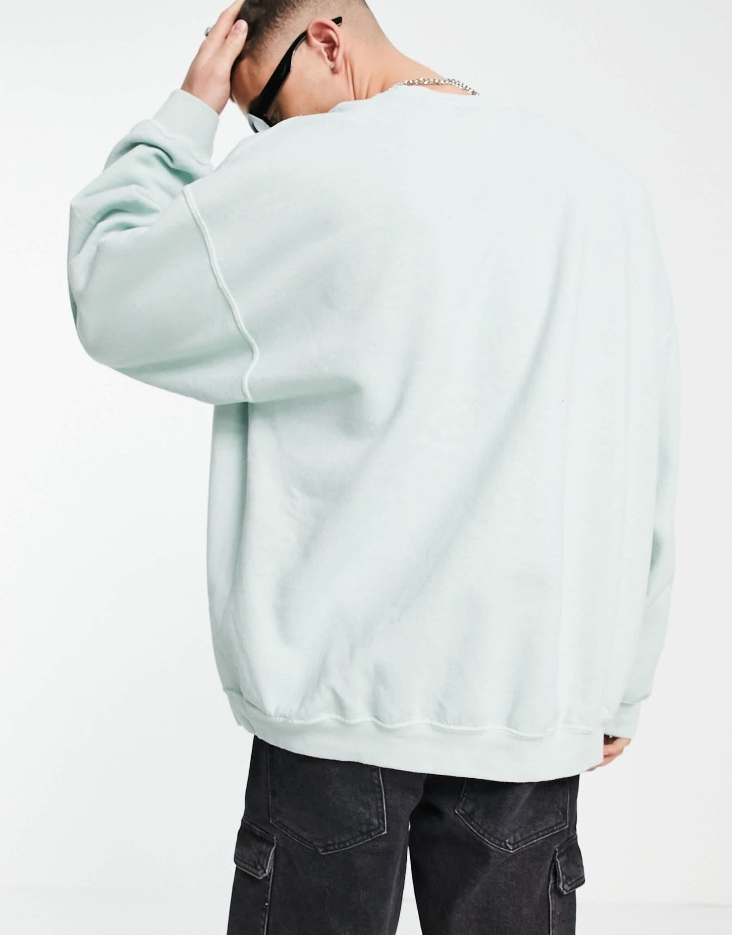 New Look sweat with Arizona print in sage overdye - ASOS Sample Sale