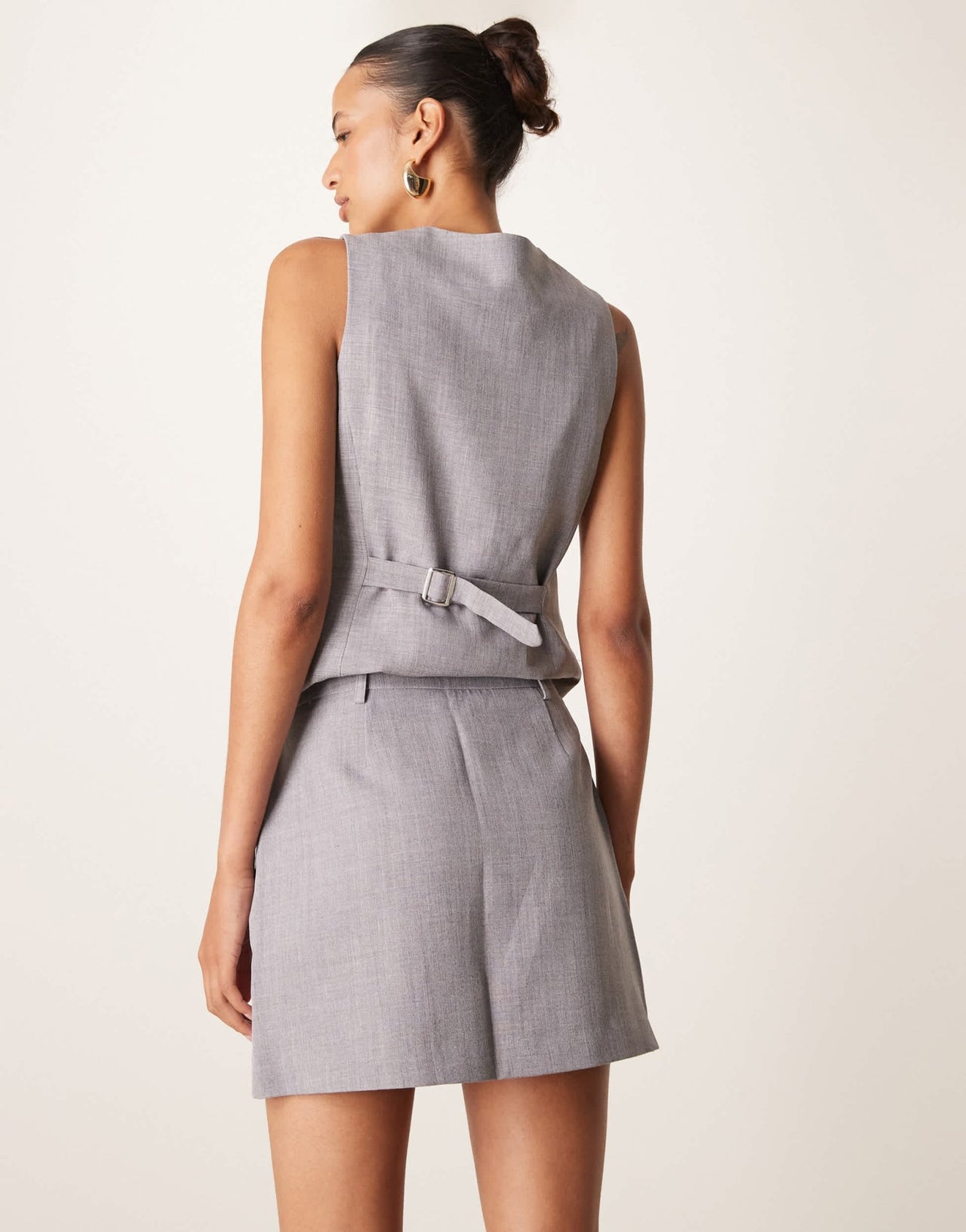 New Look tailored mini skirt co - ord in grey - ASOS Sample Sale
