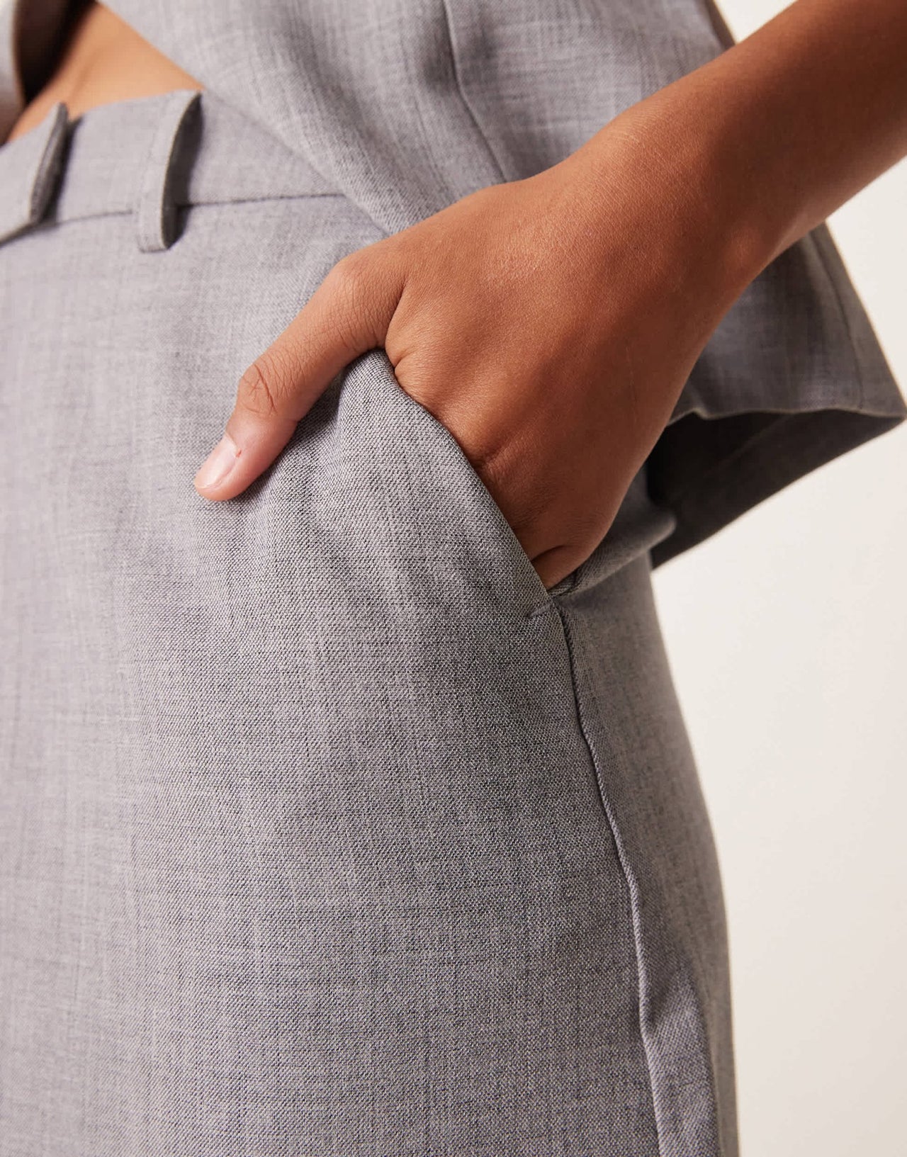 New Look tailored mini skirt co - ord in grey - ASOS Sample Sale