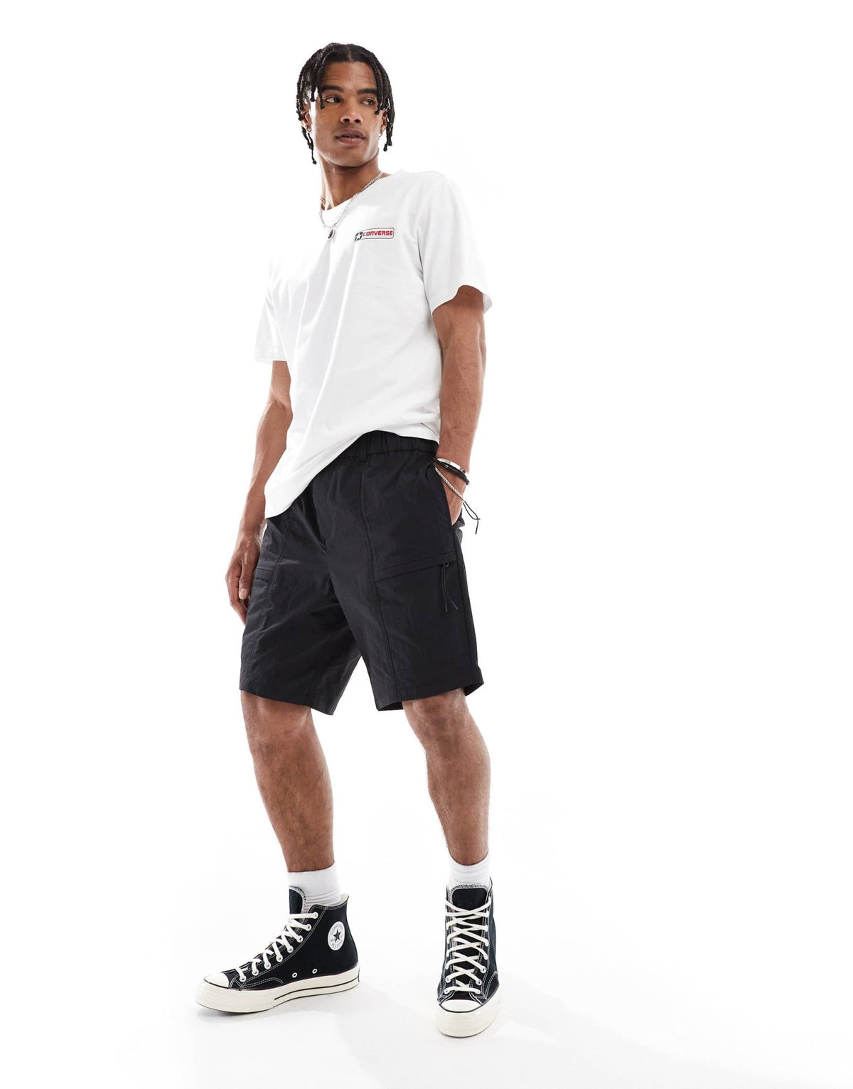 New Look tech zip short in black - ASOS Sample Sale