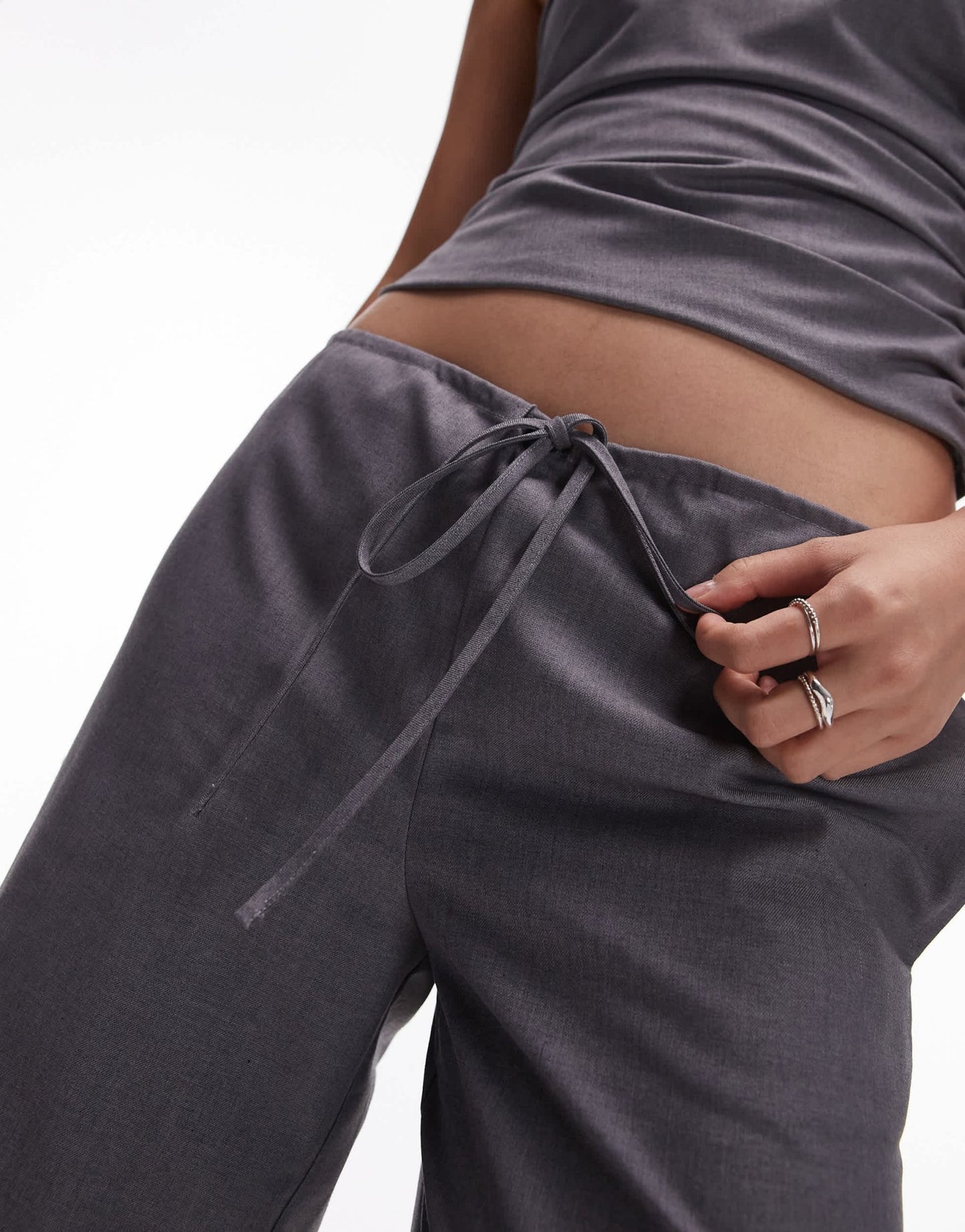 Nia loose fit tailored trouser co - ord in grey - ASOS Sample Sale