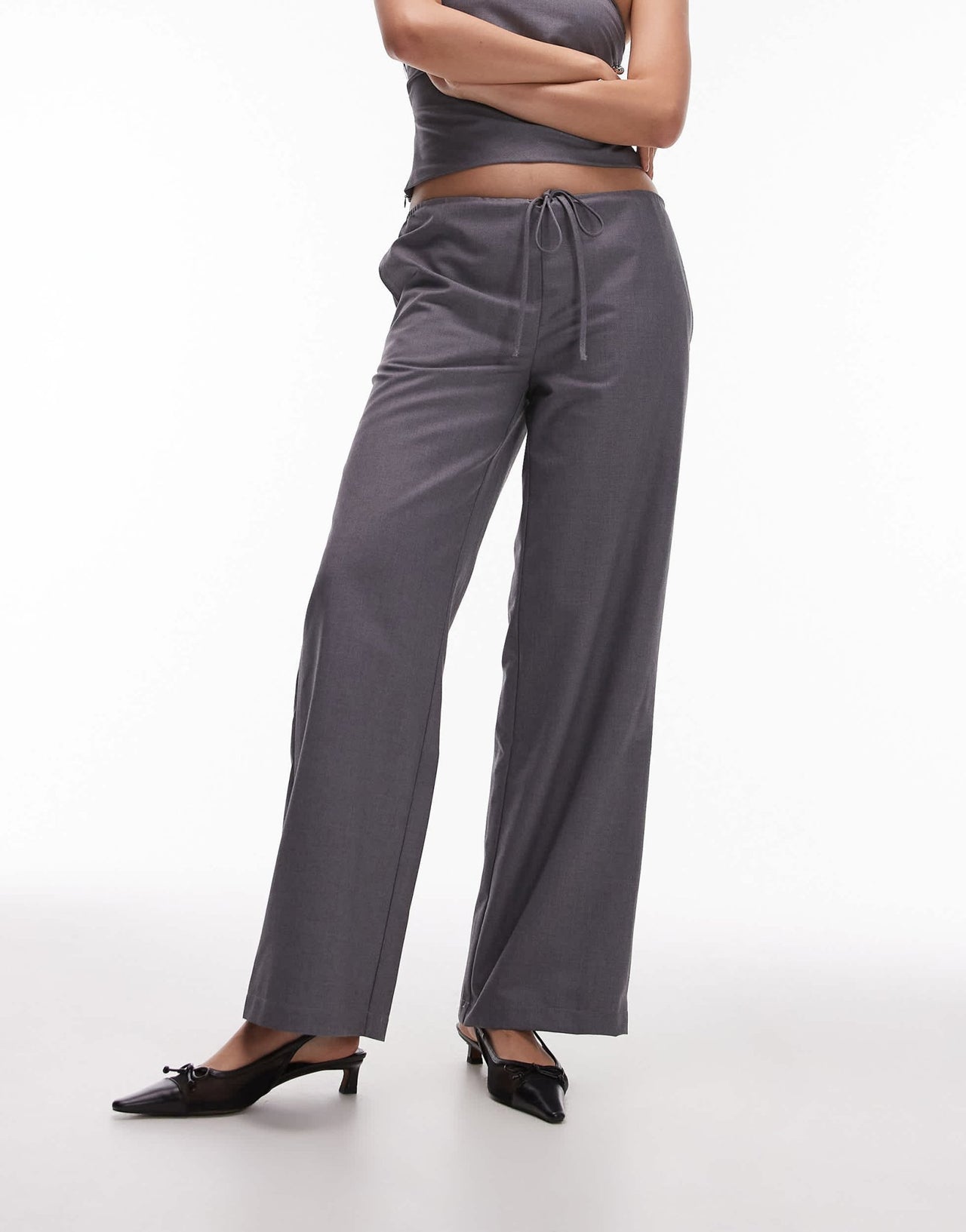 Nia loose fit tailored trouser co - ord in grey - ASOS Sample Sale