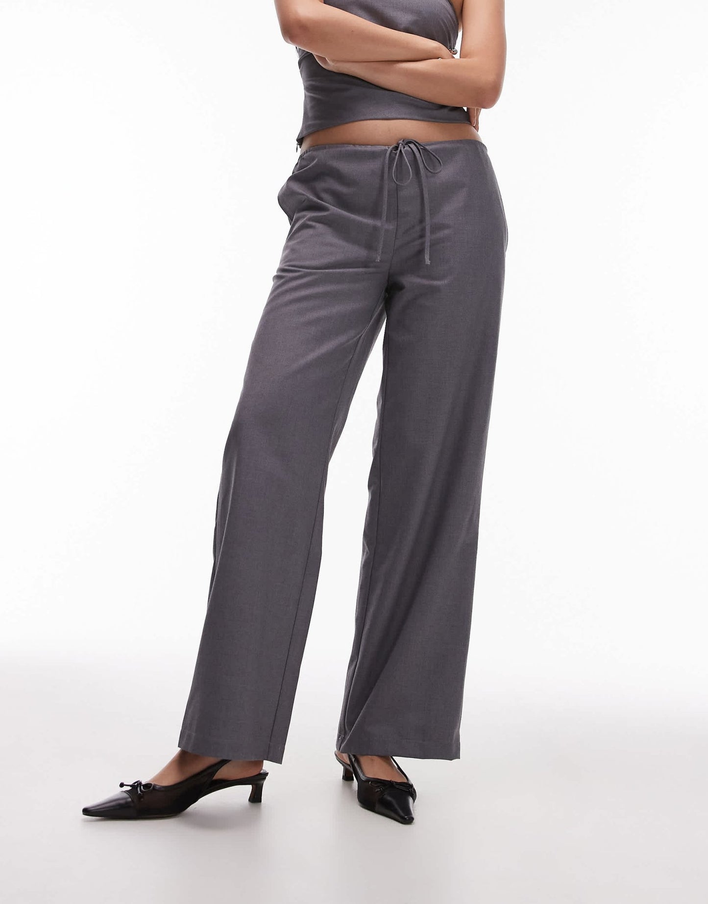 Nia loose fit tailored trouser co - ord in grey - ASOS Sample Sale