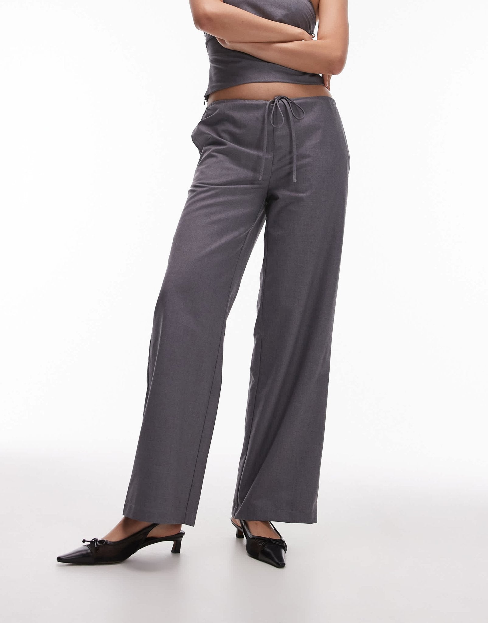 Nia loose fit tailored trouser co - ord in grey - ASOS Sample Sale