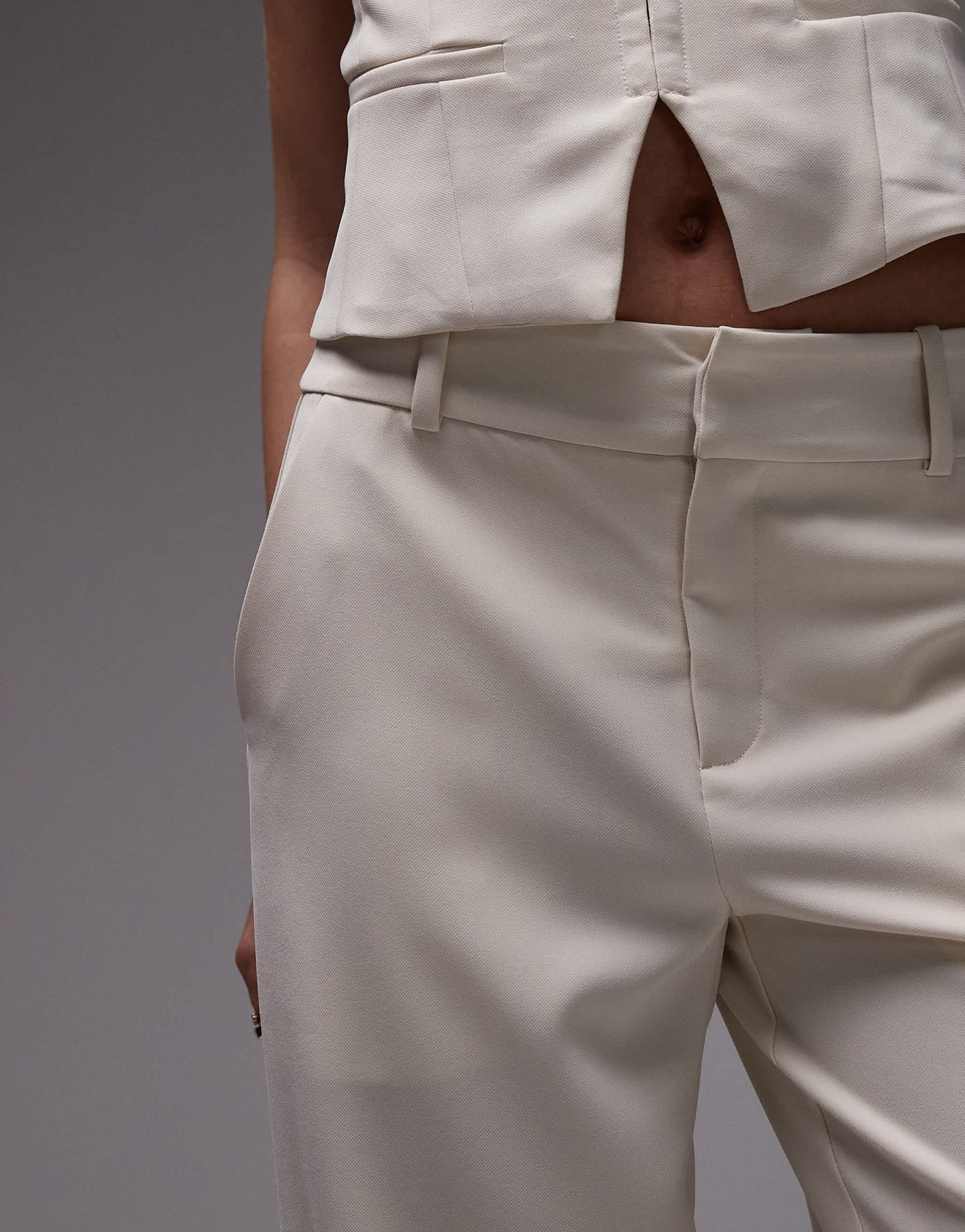 Nia sage linen wide leg trousers in birch - ASOS Sample Sale