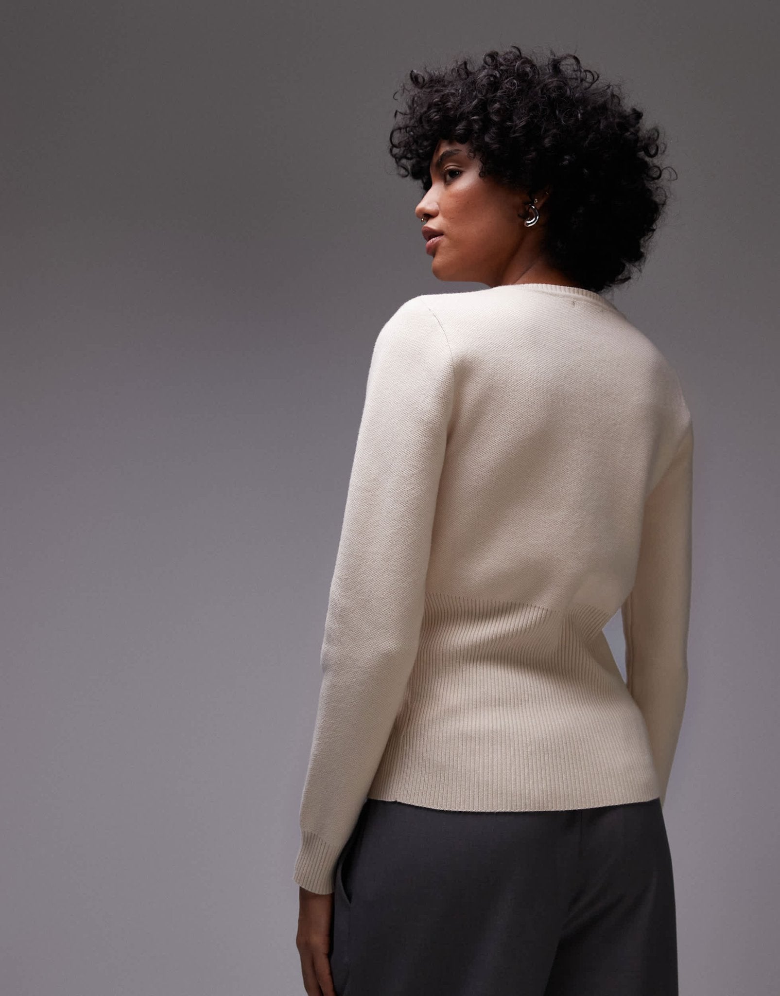 Nia sophia fitted cardigan in ecru - ASOS Sample Sale