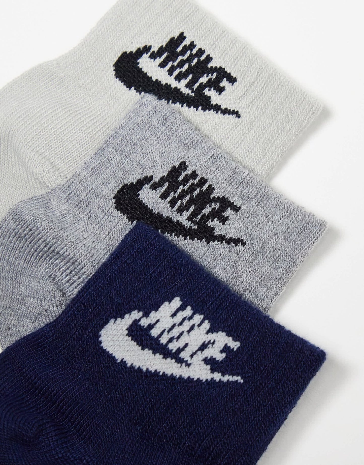 Nike 3 - pack ankle socks in beige, grey and navy - ASOS Sample Sale
