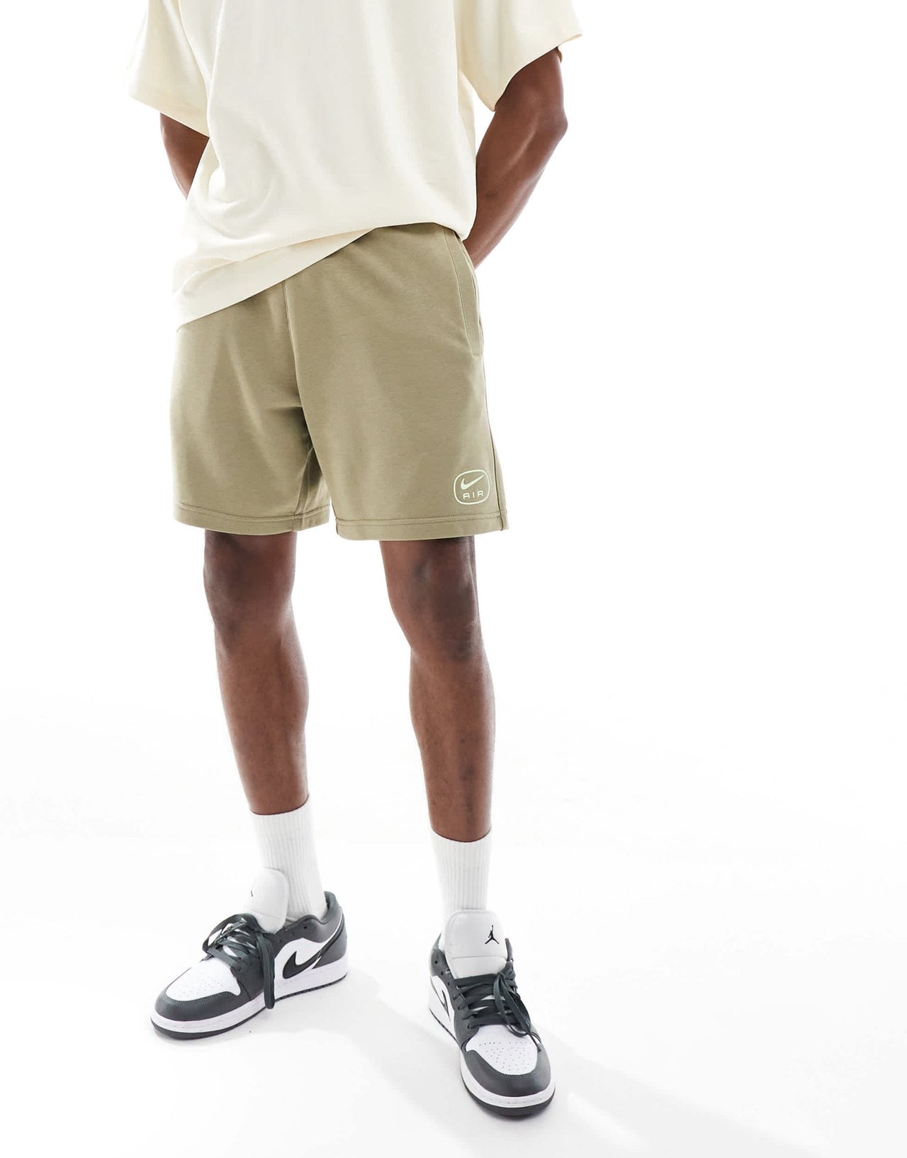 Nike Air French Terry shorts in khaki - ASOS Sample Sale