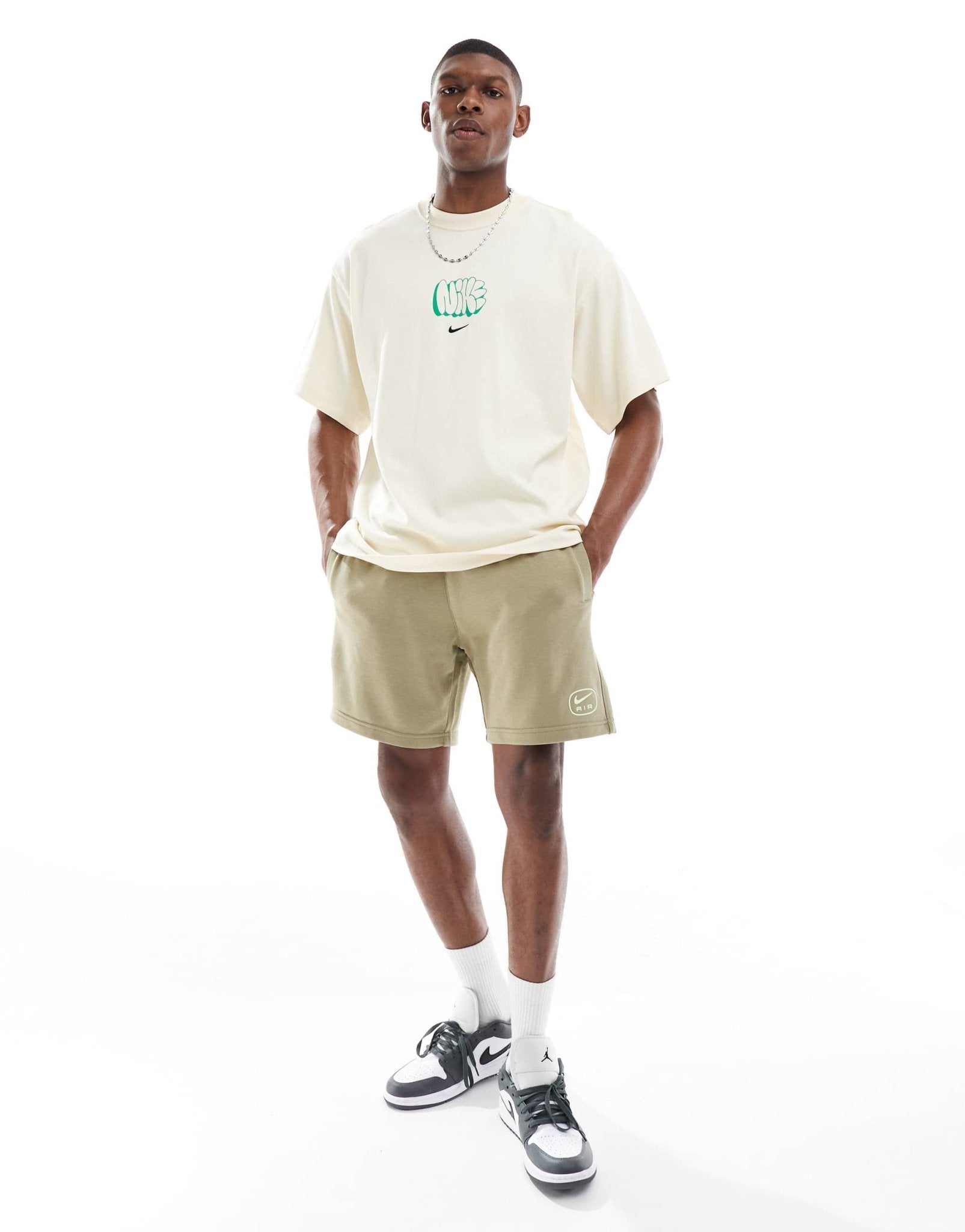 Nike Air French Terry shorts in khaki - ASOS Sample Sale