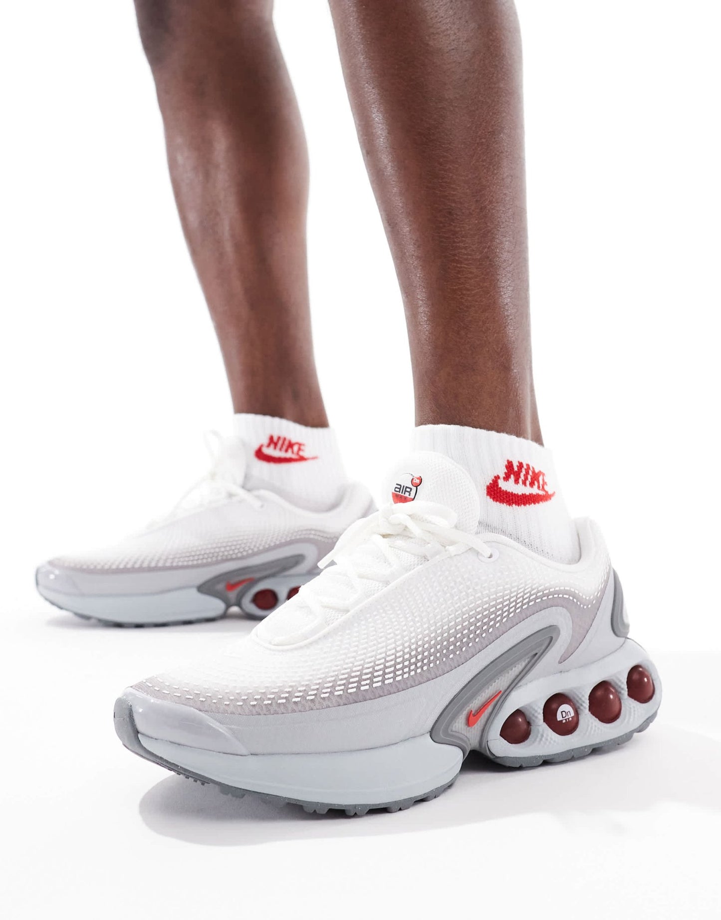 Nike Air Max DN trainers in grey and red - ASOS Sample Sale