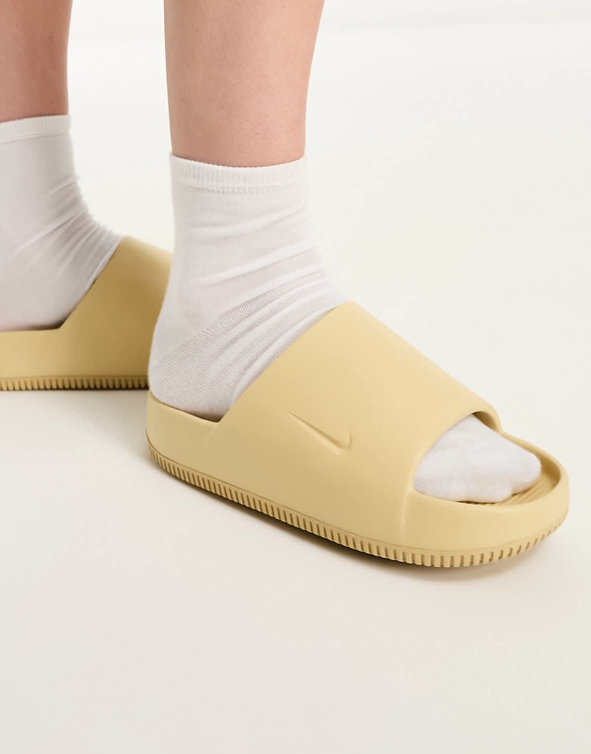Nike Calm sliders in sesame brown - ASOS Sample Sale