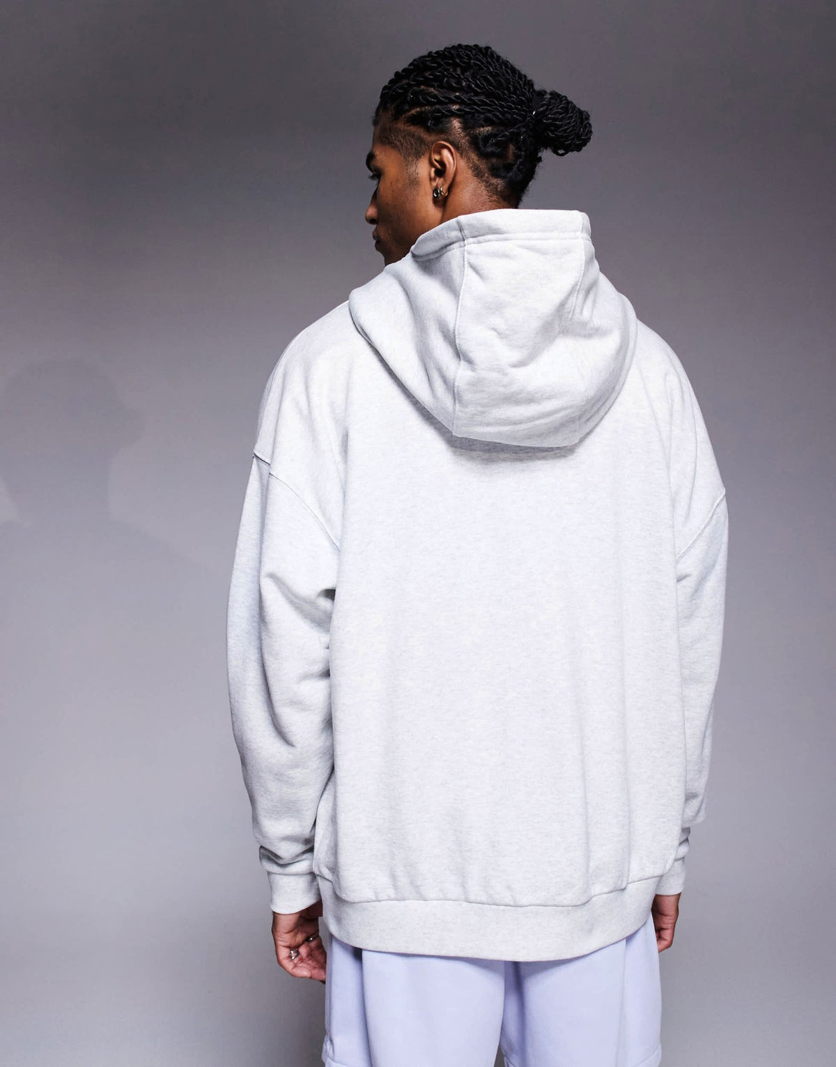 Nike Club French Terry oversized hoodie in grey marl - ASOS Sample Sale