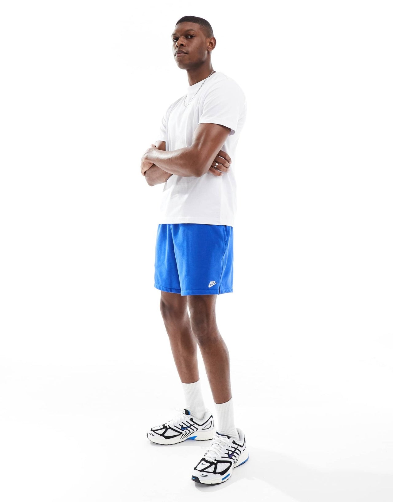 Nike Club French Terry shorts in blue - ASOS Sample Sale