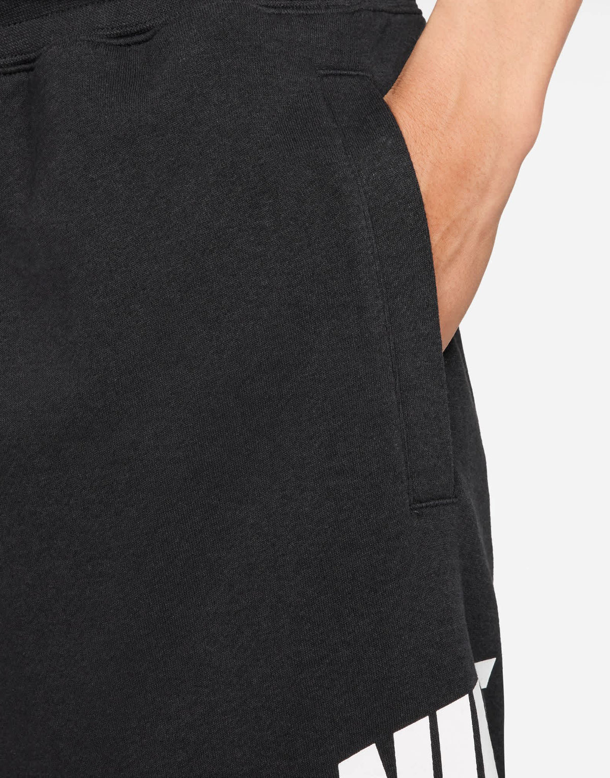 Nike Club French Terry shorts with large logo in black - ASOS Sample Sale