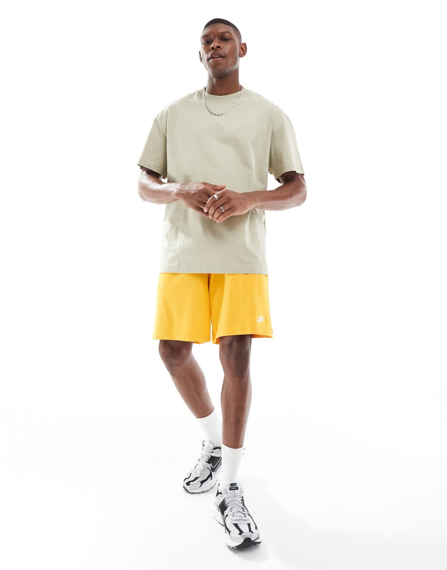 Nike Club knit shorts in yellow - ASOS Sample Sale